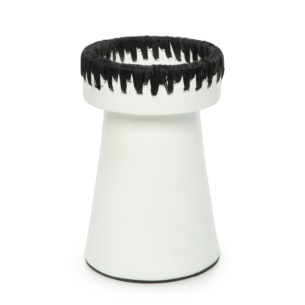 The Pretty Candle Holder - White Black - L