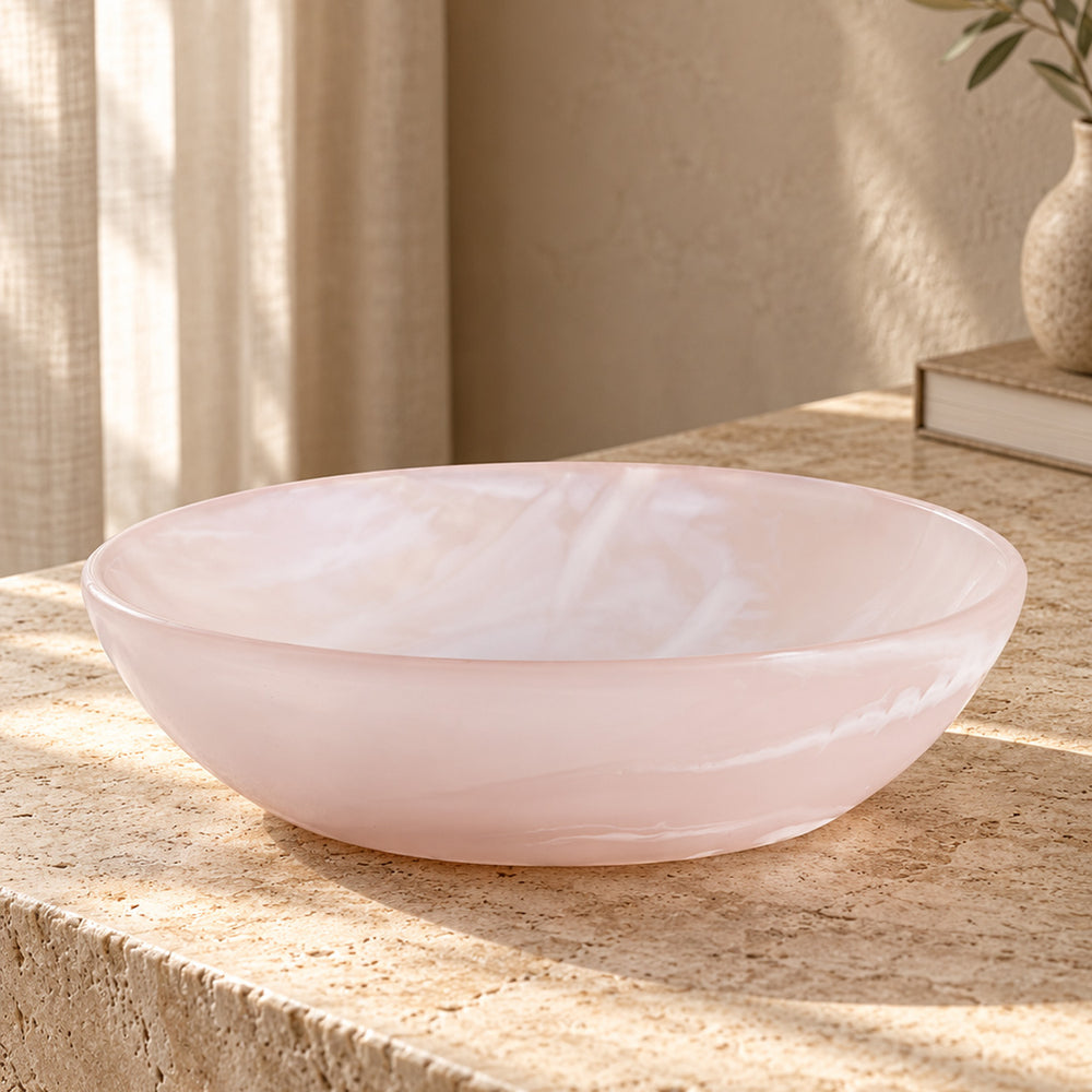 El Cuenco Resin Organic - Rosa Blanco - M
