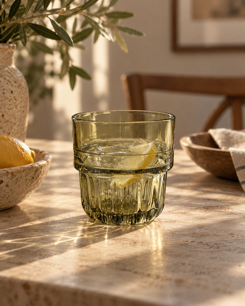 Het Faceted Drinkglas - Groen