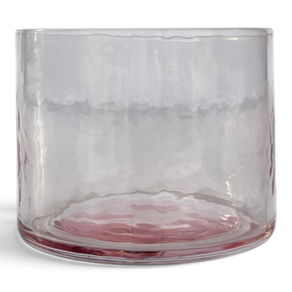 Das Pink Blush Hammered Niedrige Glas - Rosa