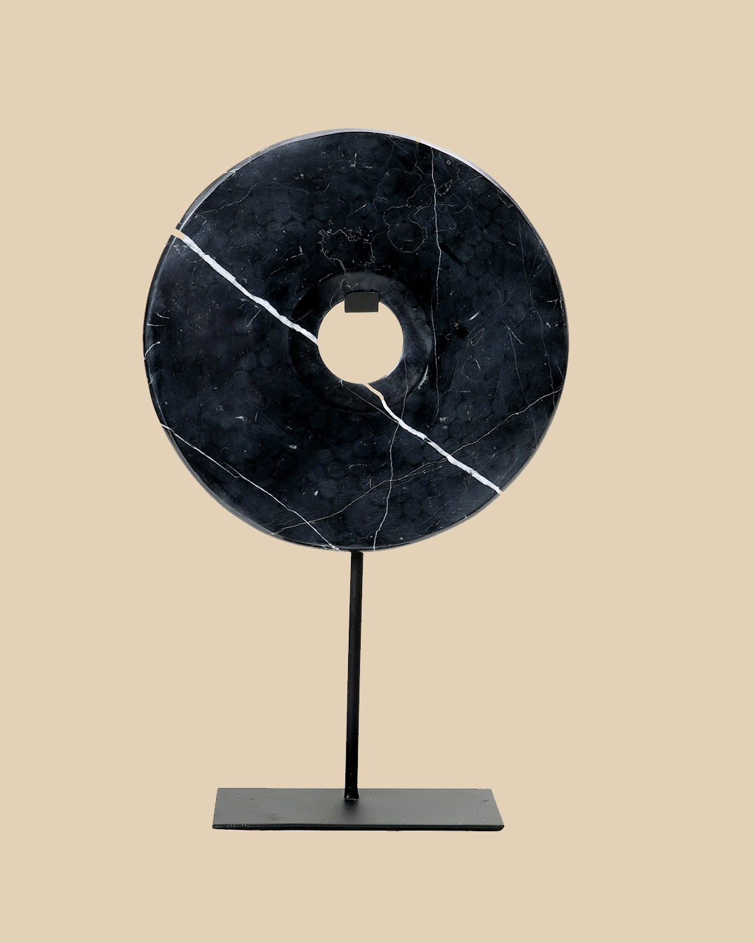 Il Disco In Marmo Su Supporto - Nero - L