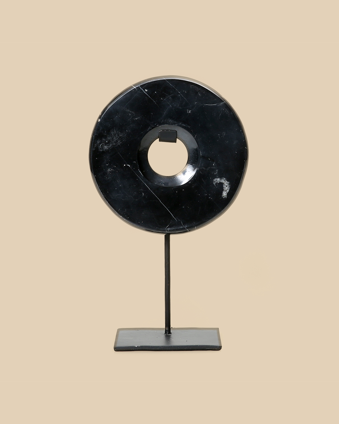 Il Disco In Marmo Su Supporto - Nero - M