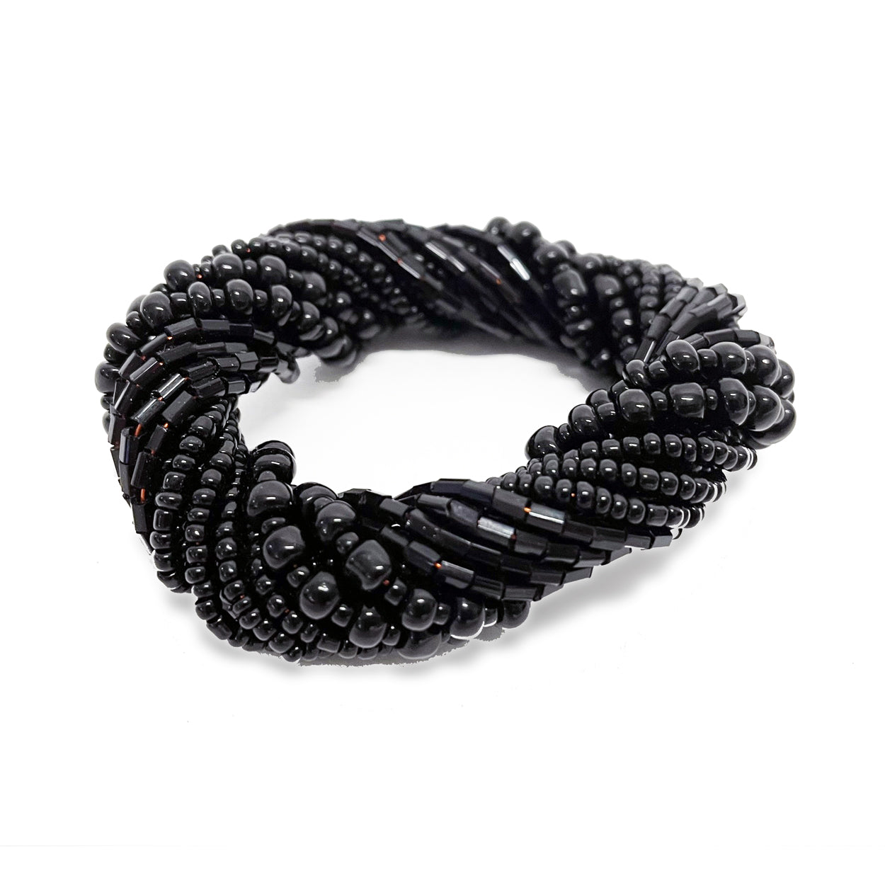 The Beaded Napkin Ring - Black