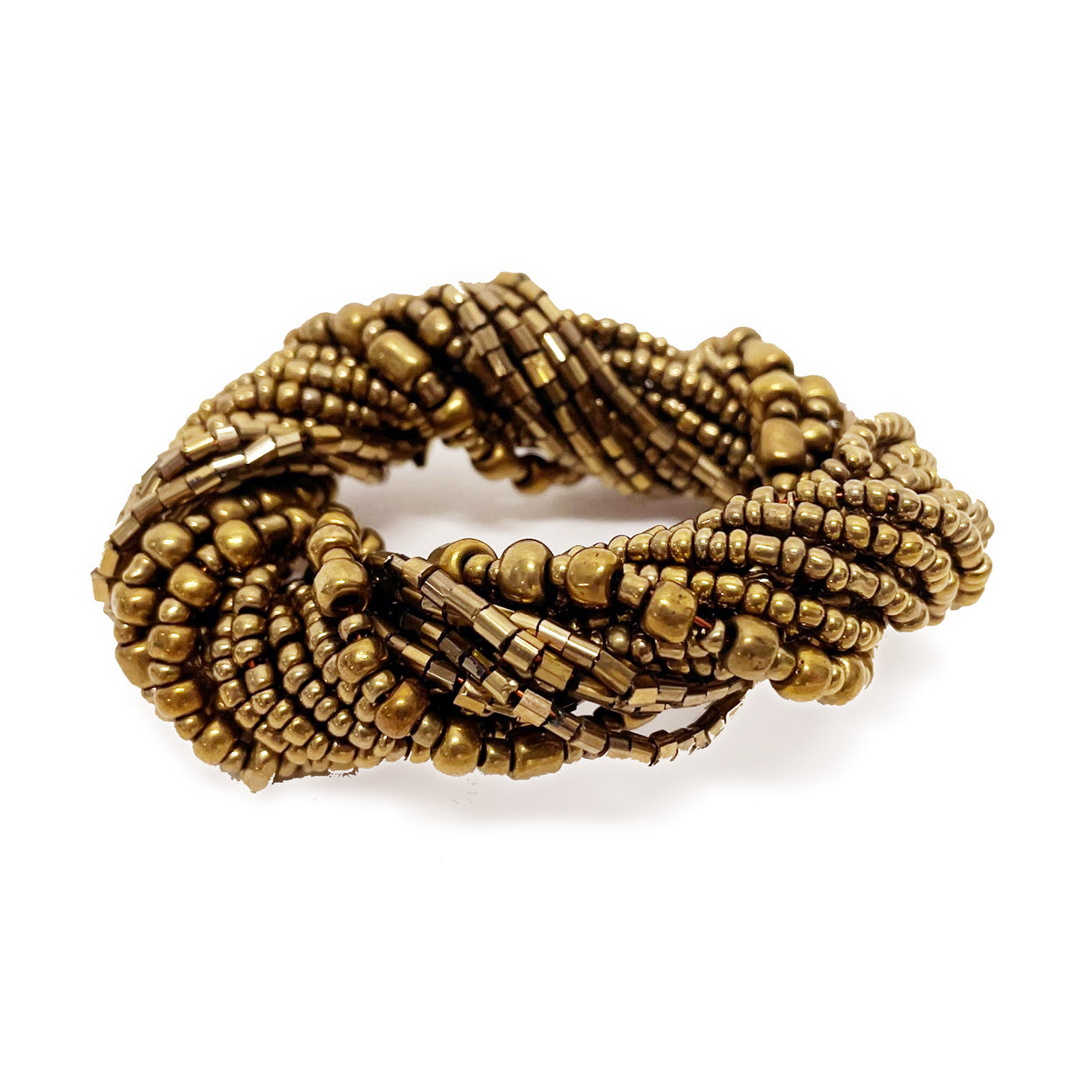 The Beaded Napkin Ring - Gold