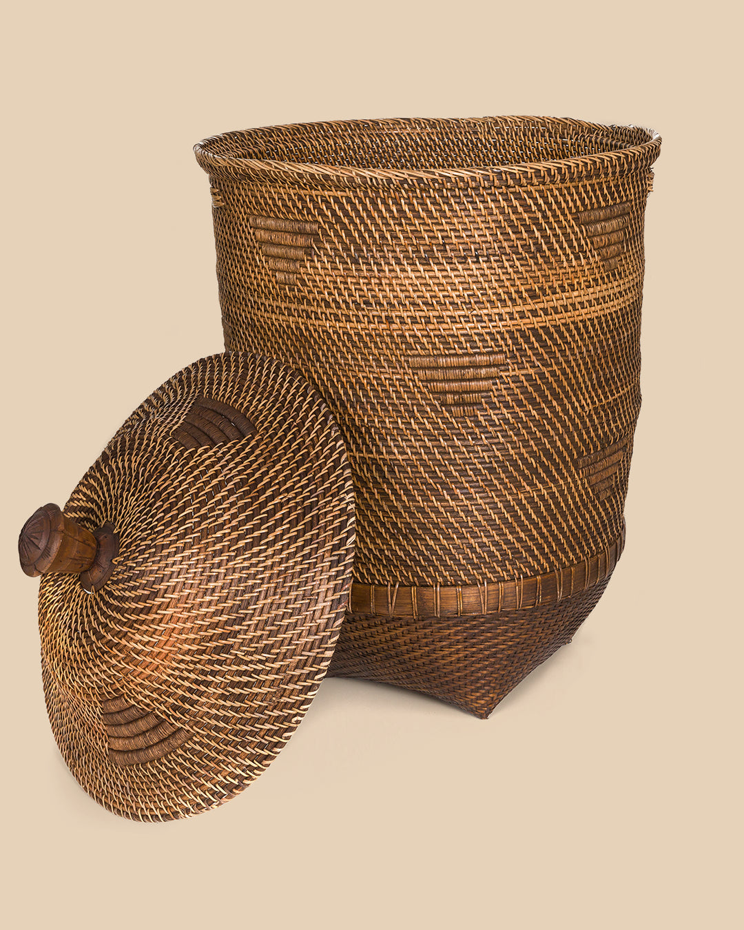 El Cesto de Ropa Colonial - Marrón Natural - XL