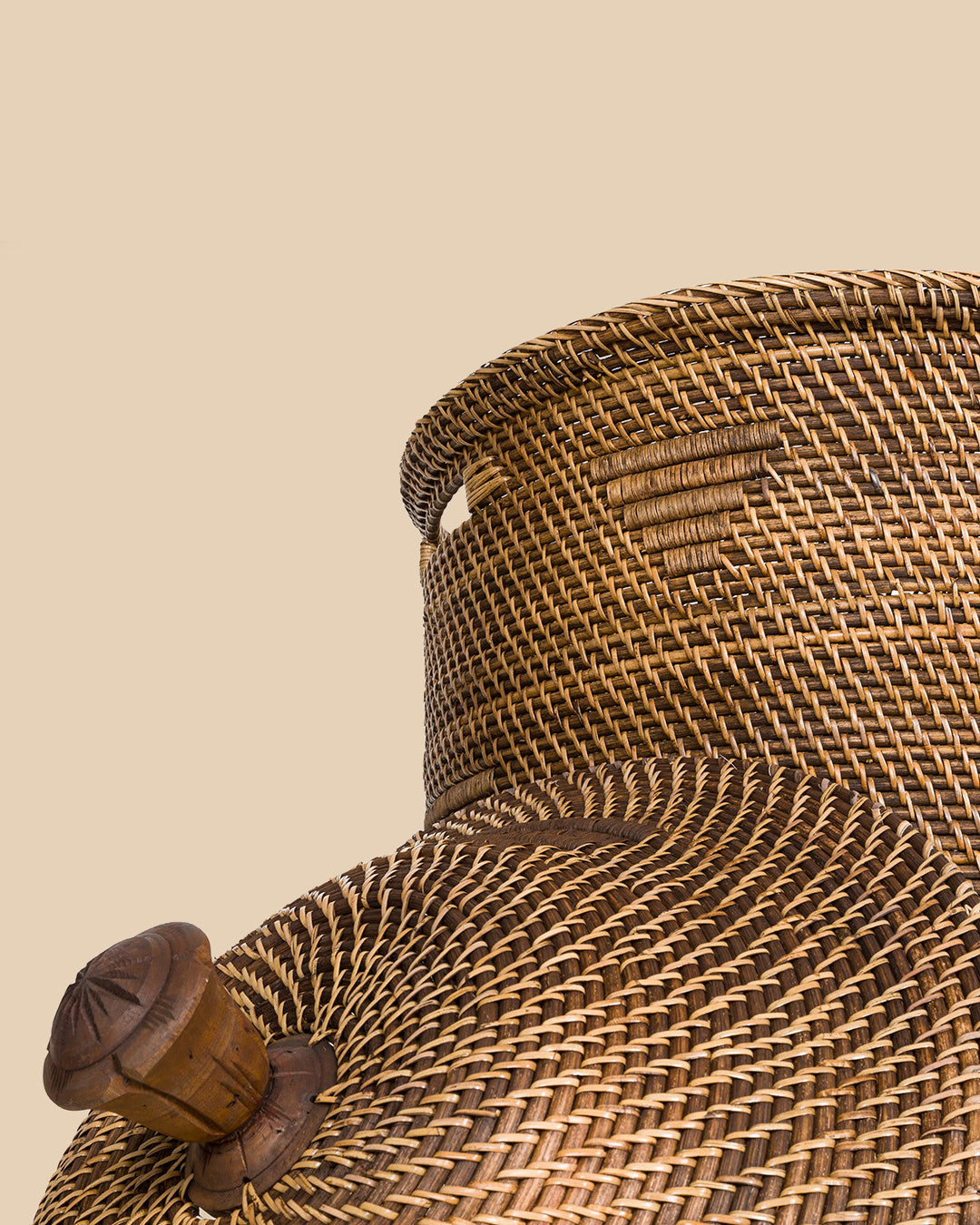 El Cesto de Ropa Colonial - Marrón Natural - XL