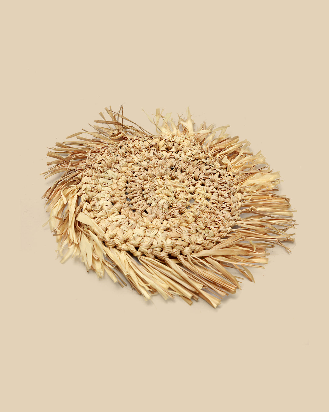 Il Sottobicchiere Fringe In Rafia - Naturale