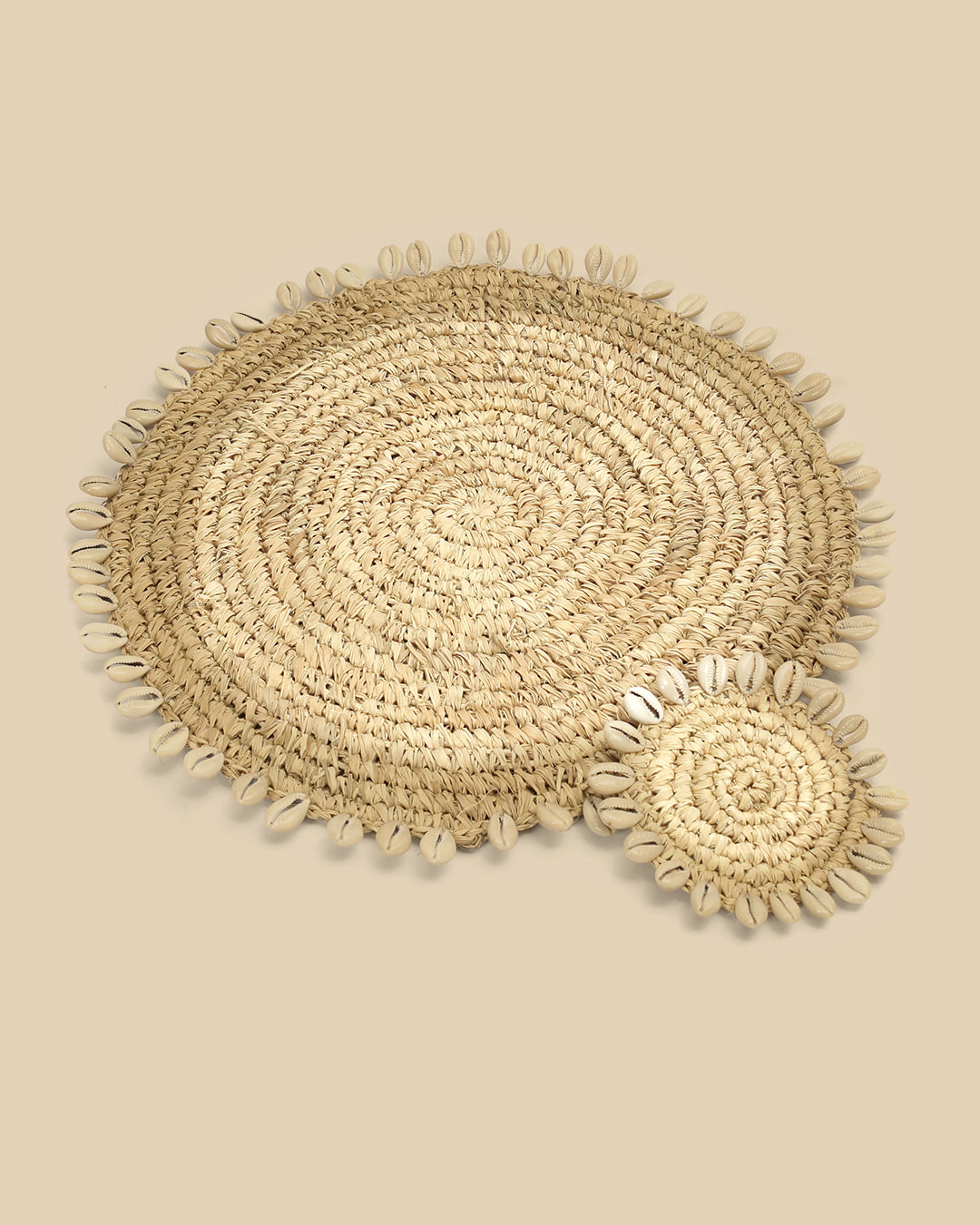 Il Sottobicchiere Conchiglia In Raffia - Naturale