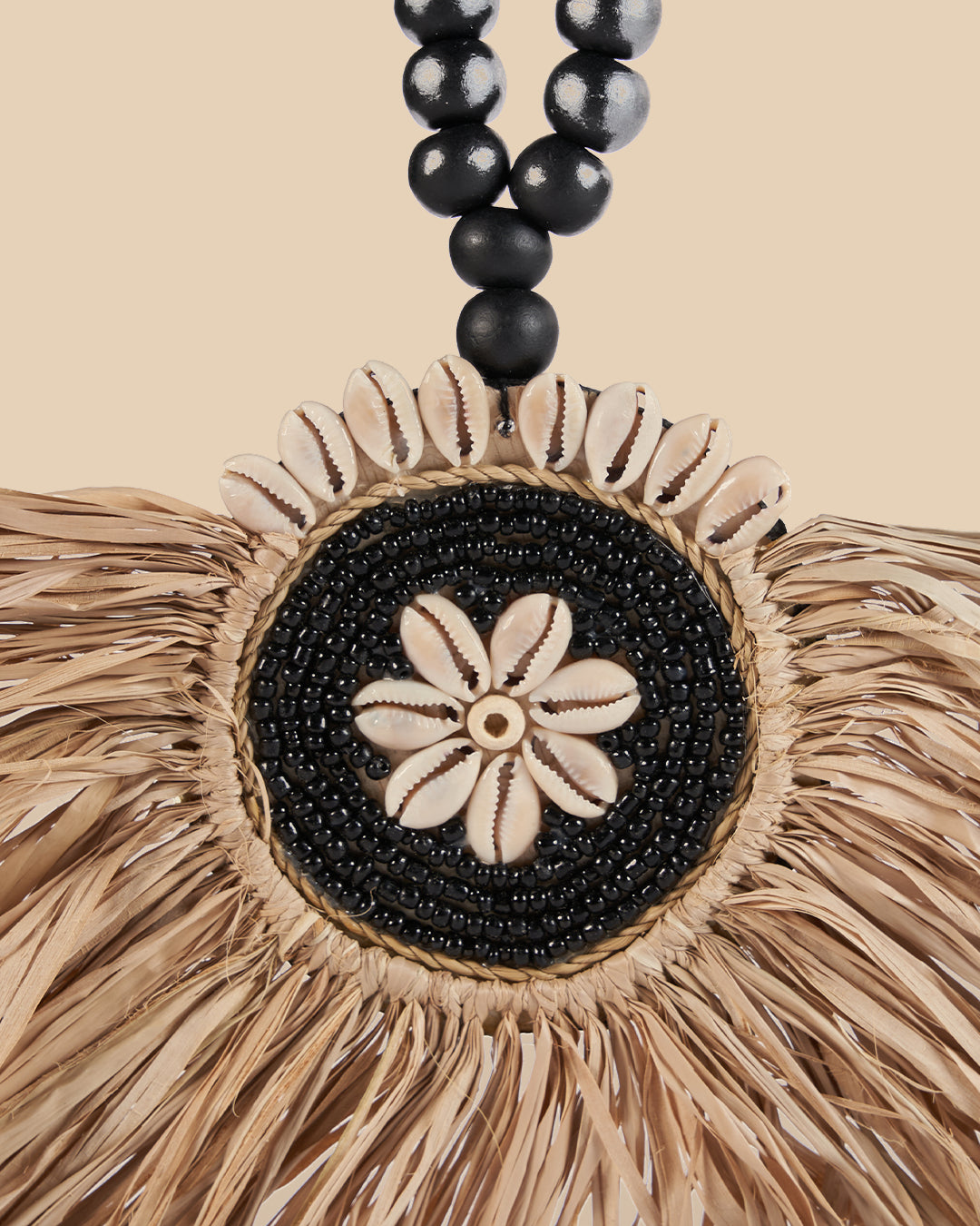 La Nappa Raffia Mahkota - Naturale Nero