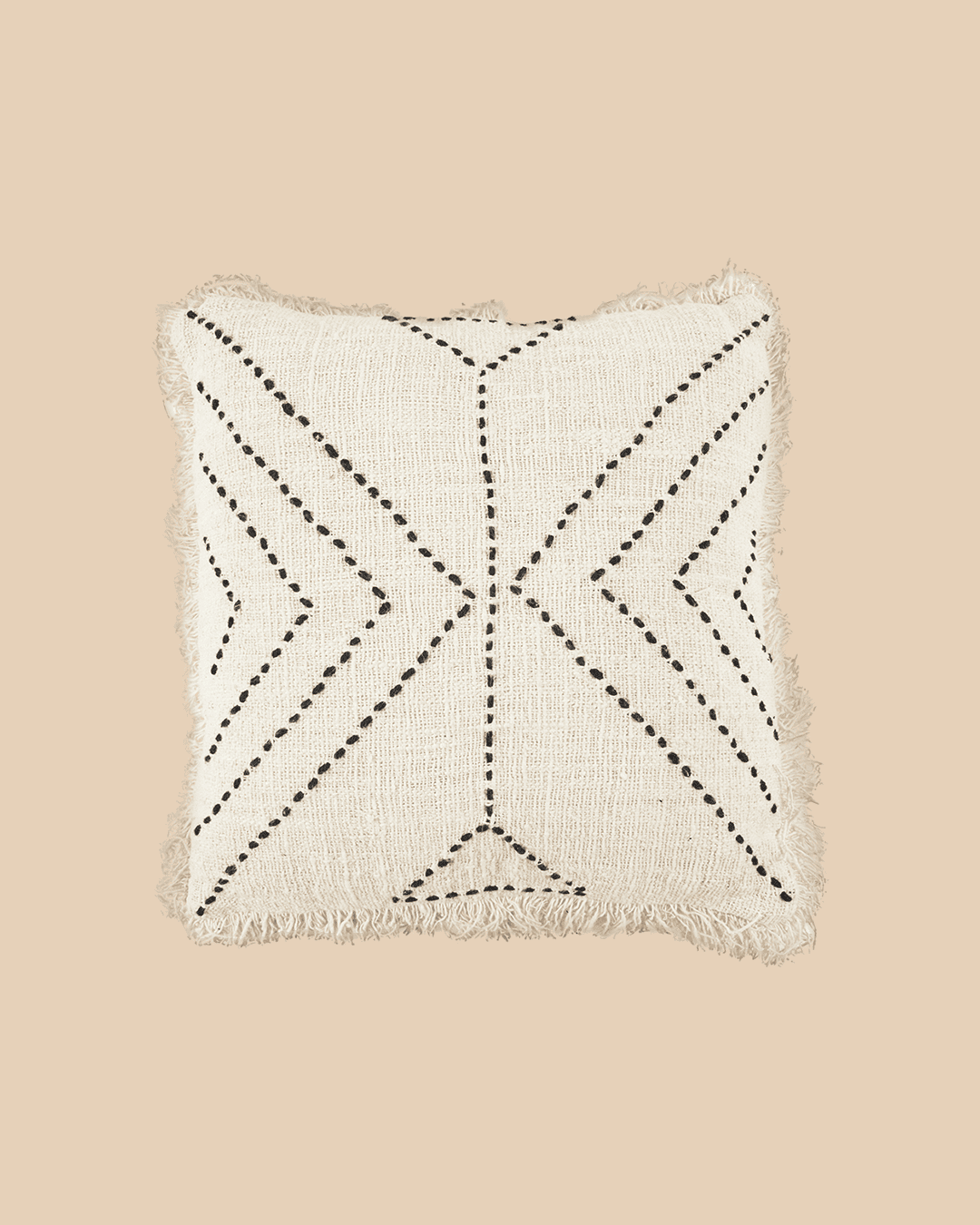 The Tribal Cushion Cover - Natural Black