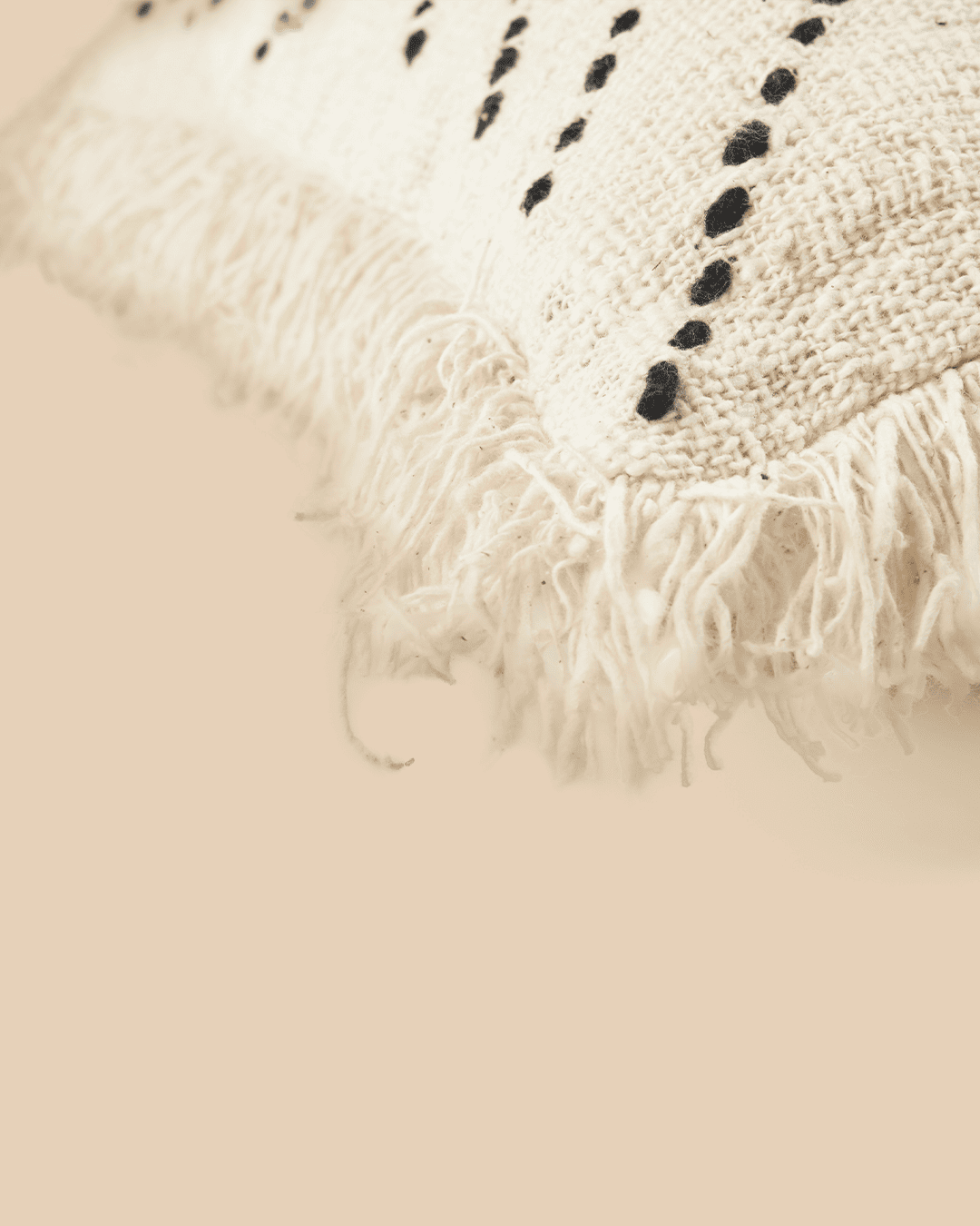 The Tribal Cushion Cover - Natural Black