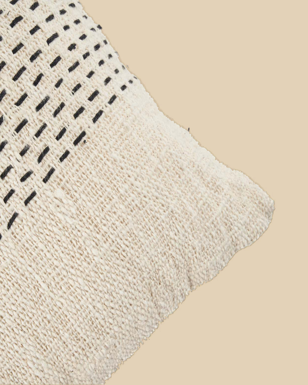 Copri Cuscino Misty - Naturale Nero