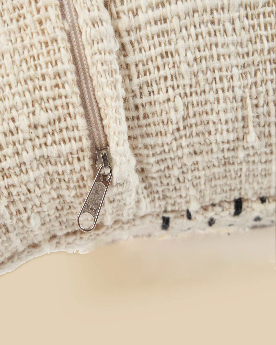 Copri Cuscino Misty - Naturale Nero