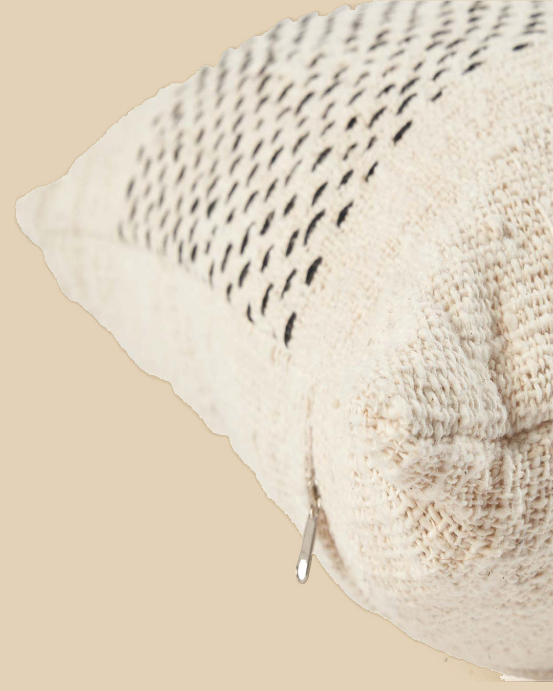 Copri Cuscino Misty - Naturale Nero