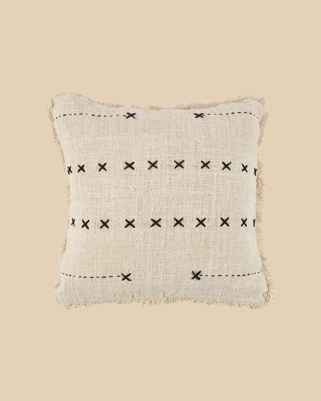 Copri Cuscino French Kiss - Naturale Nero