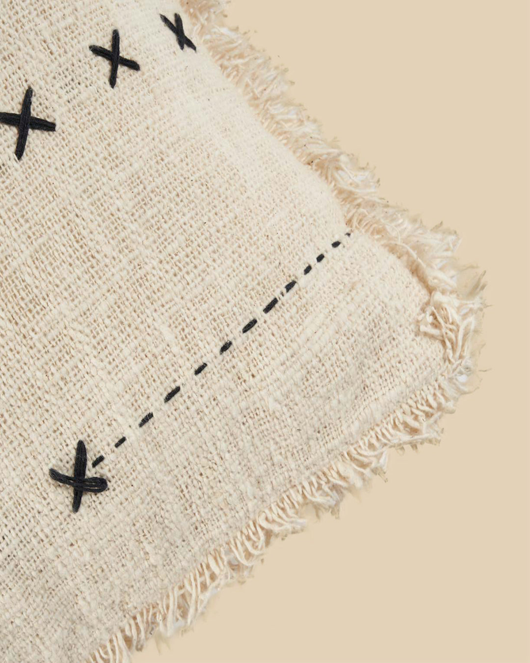 Copri Cuscino French Kiss - Naturale Nero