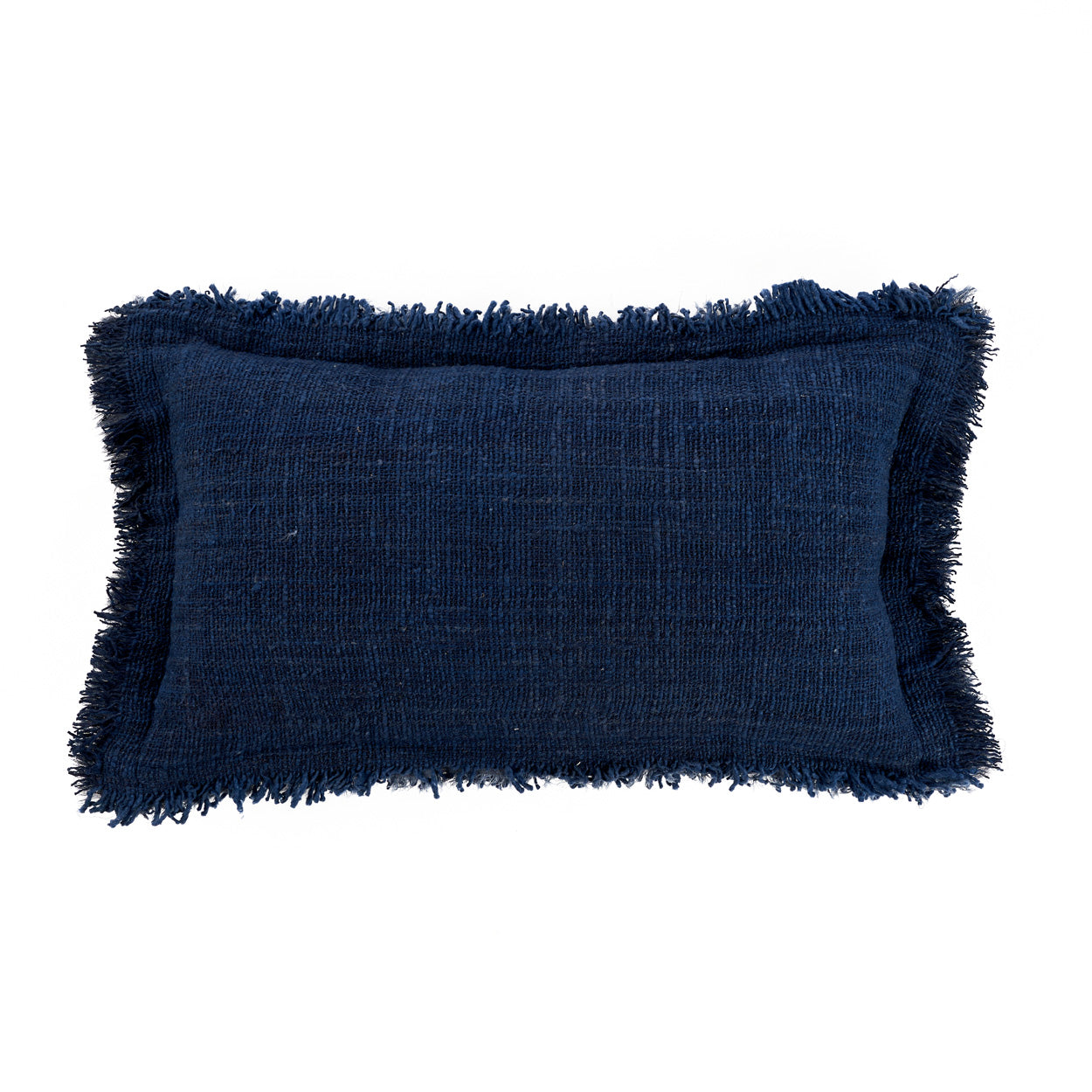 Der Azure Fringe Kissenbezug - Indisch Blau - 30x50