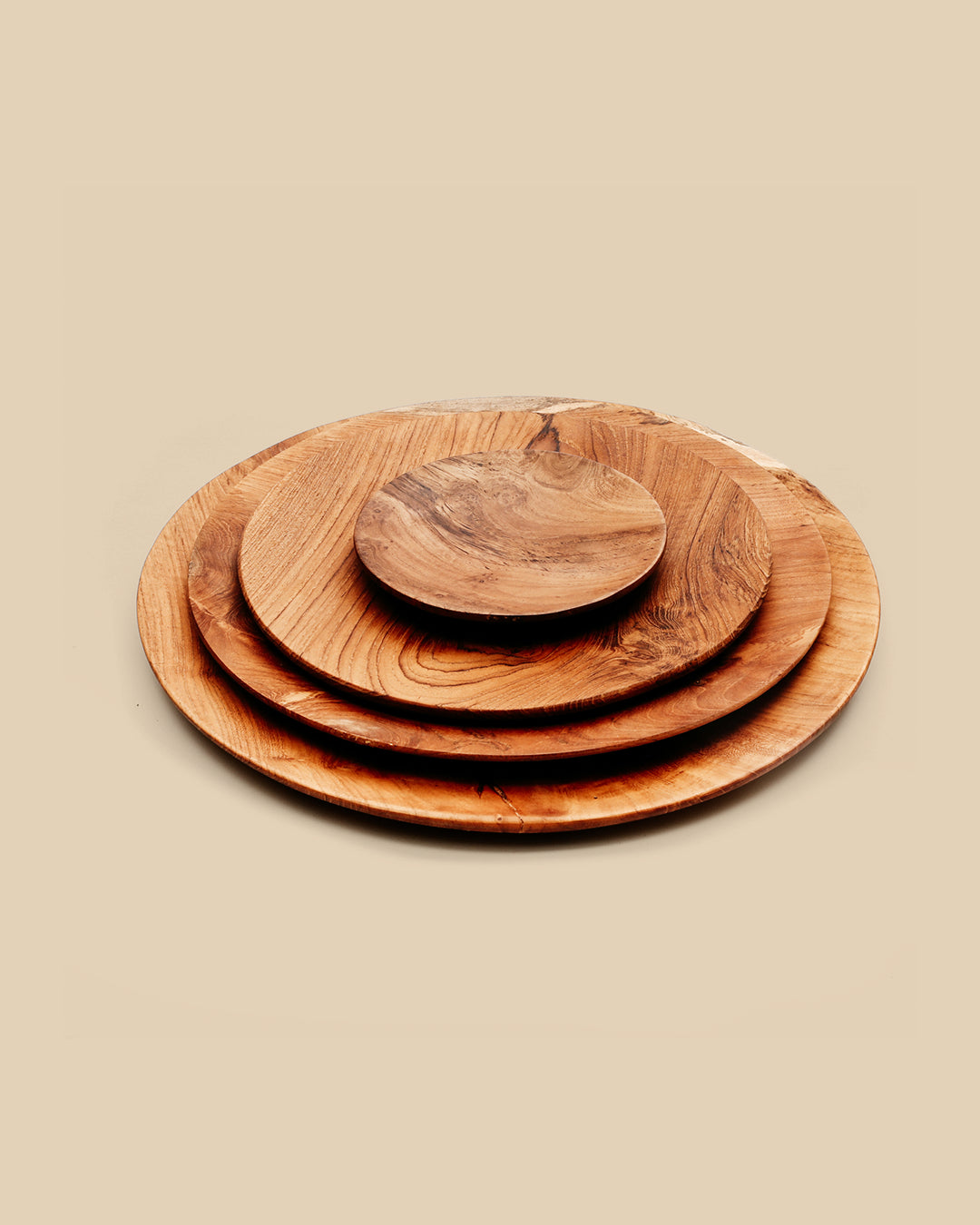 Il Piatto Rotondo In Radice Di Teak - XL