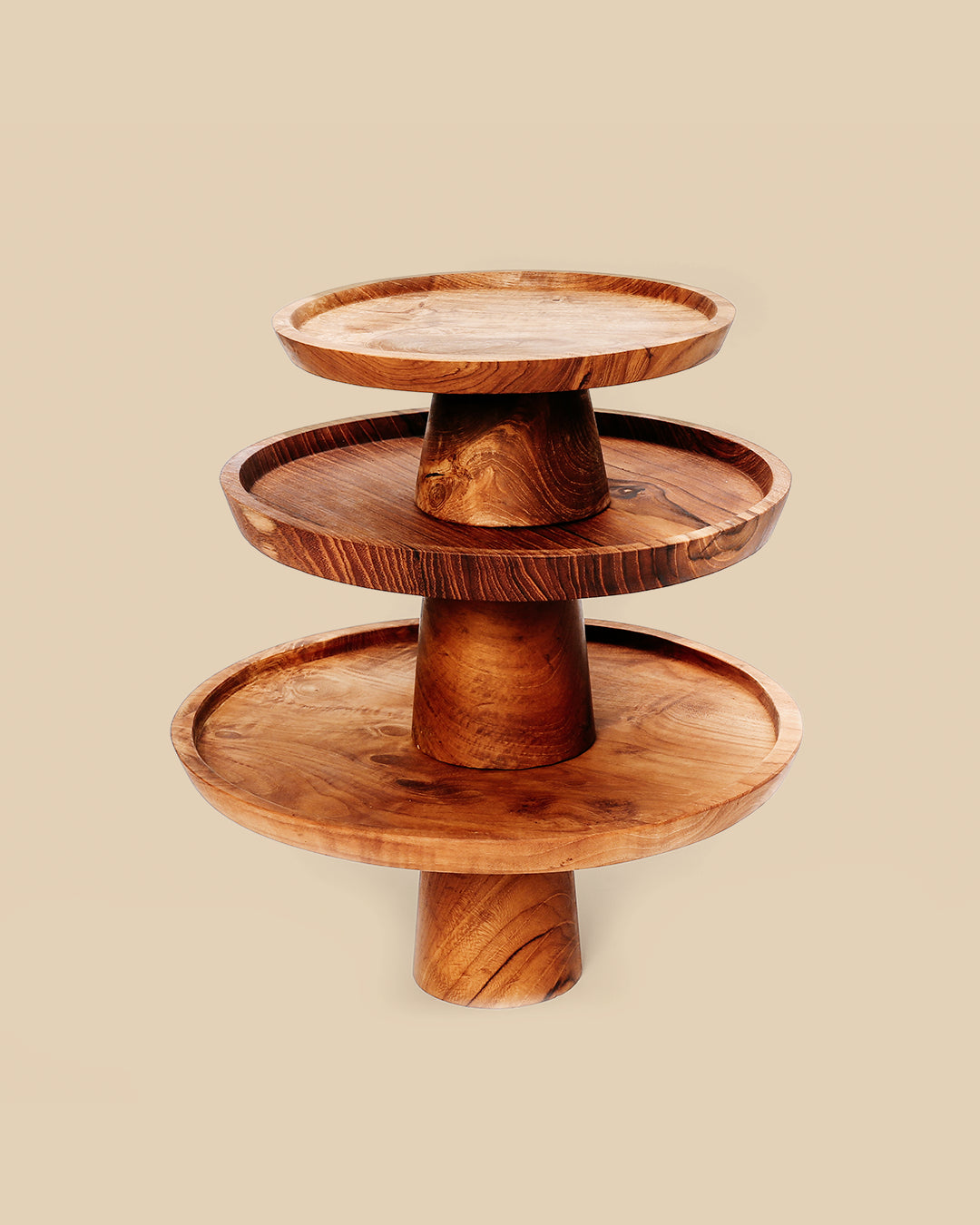 Il Vassoio Da Torta In Teak Root - S