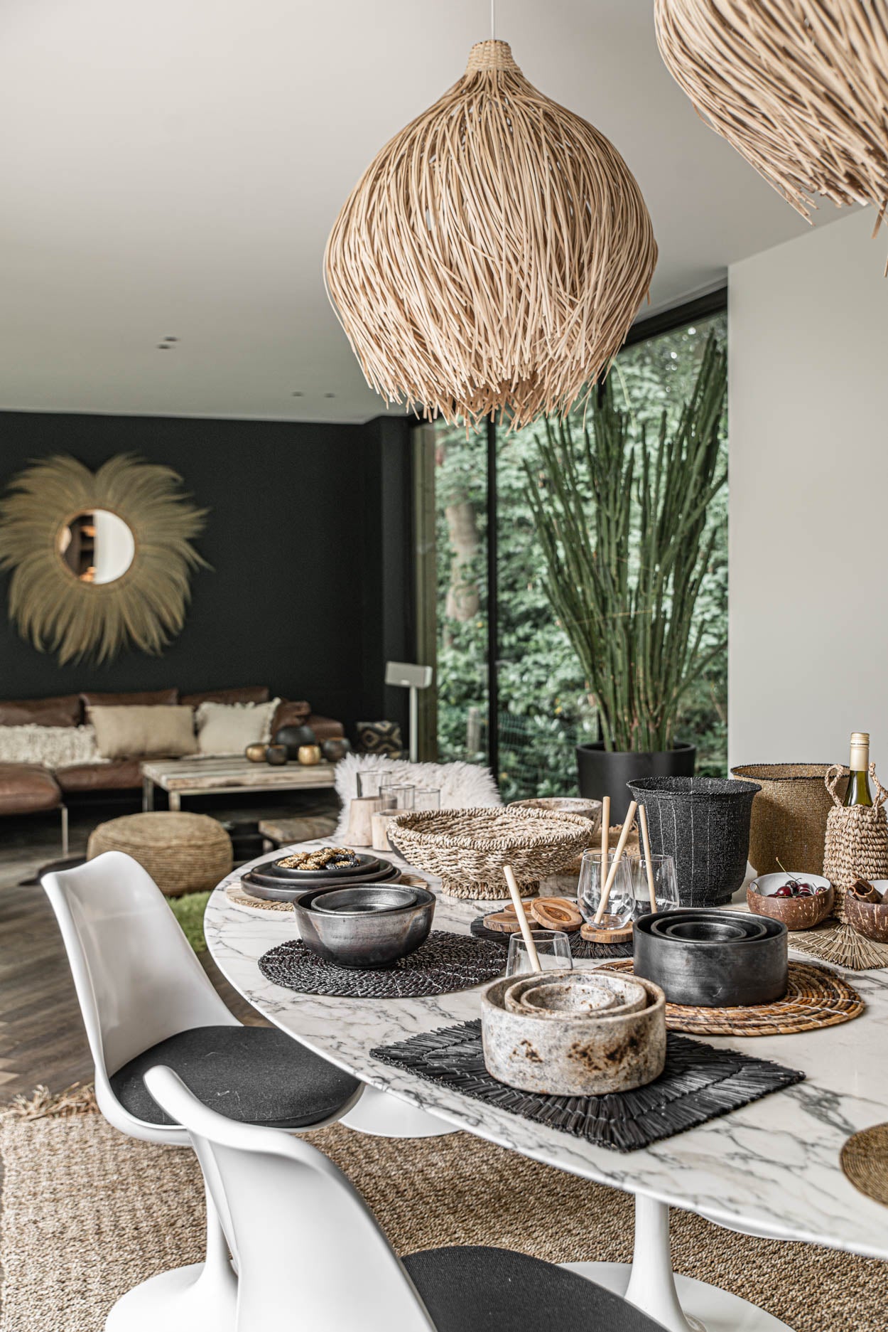 The Shaggy Fig Pendant - Natural - L