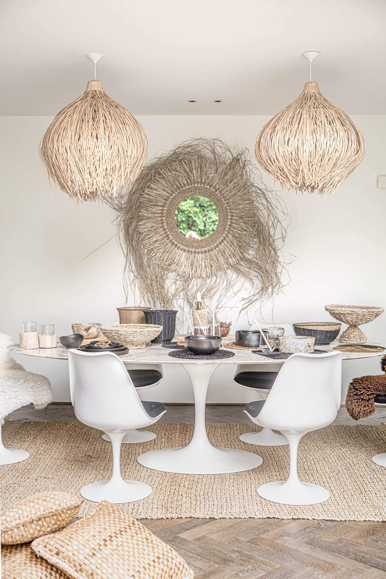 The Shaggy Fig Pendant - Natural - L