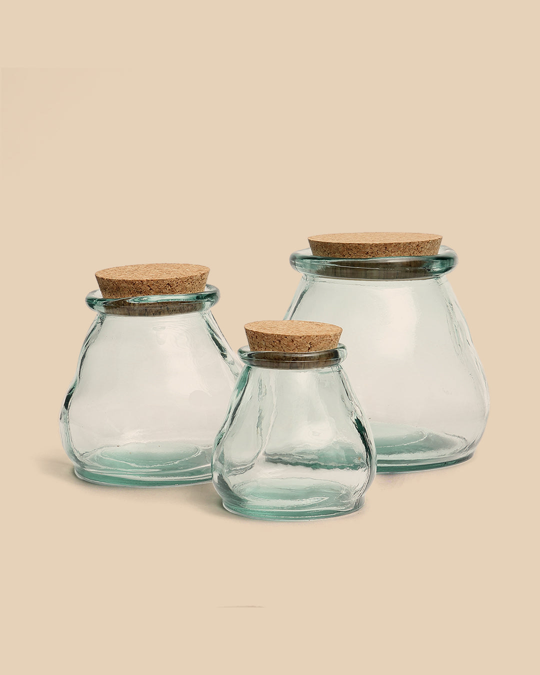 Vaso di Vetro Belly - Blu - L