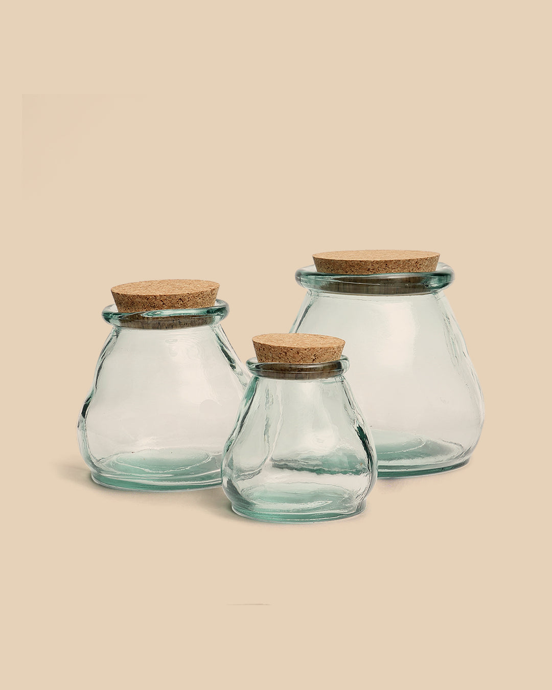 Vaso di Vetro Belly - Blu - S