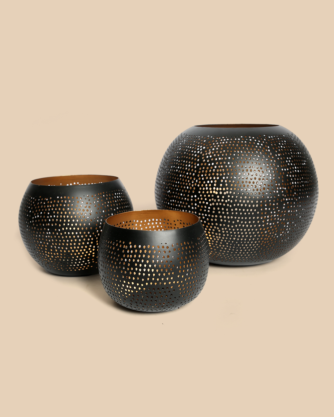 The Pierced Ball - Black Gold - S