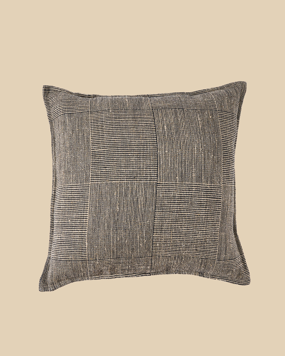 La Fodera per Cuscini Bloc Party - Nero Naturale - 50x50