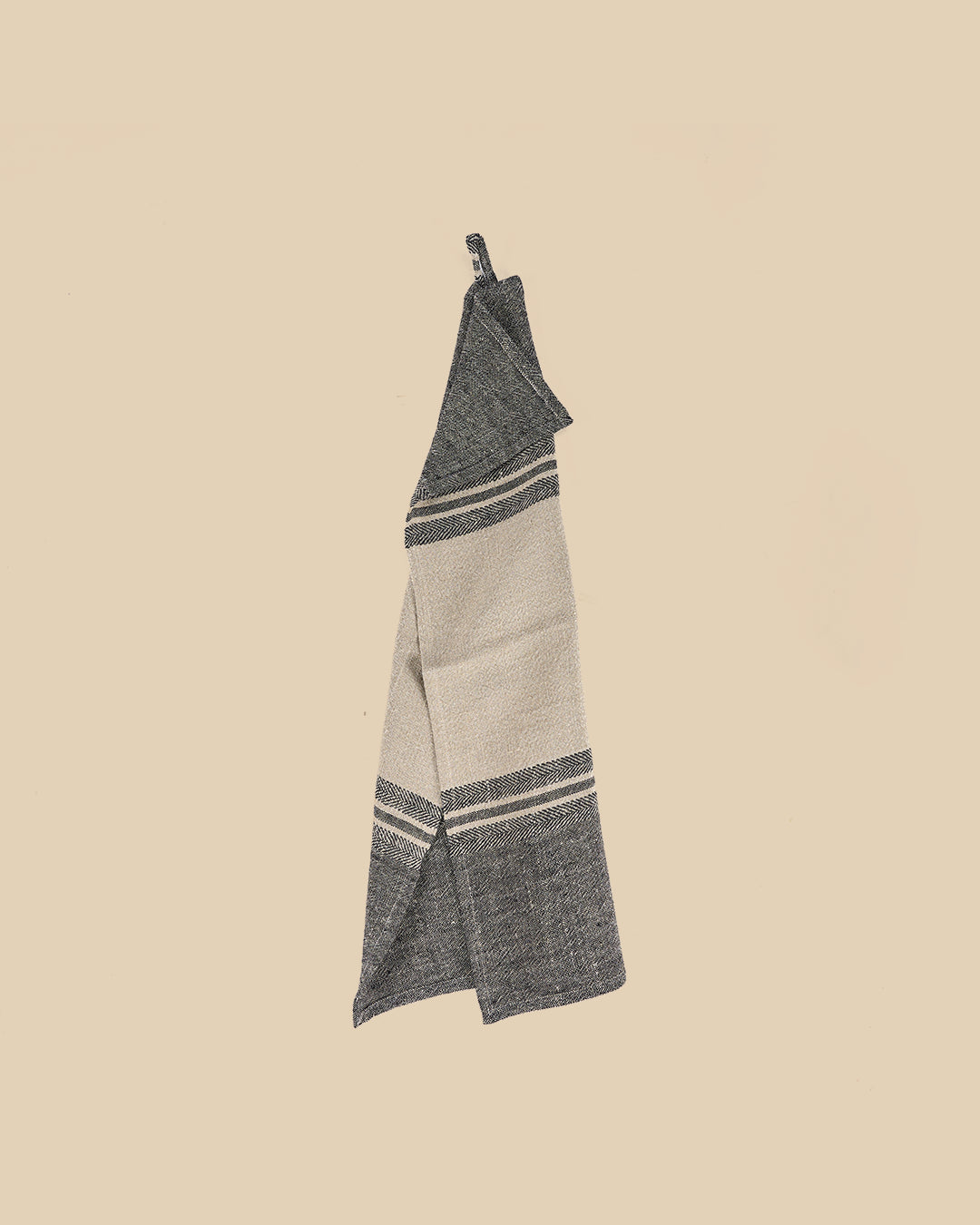 Il Canovaccio Linen Dash - Nero Naturale - 50x70