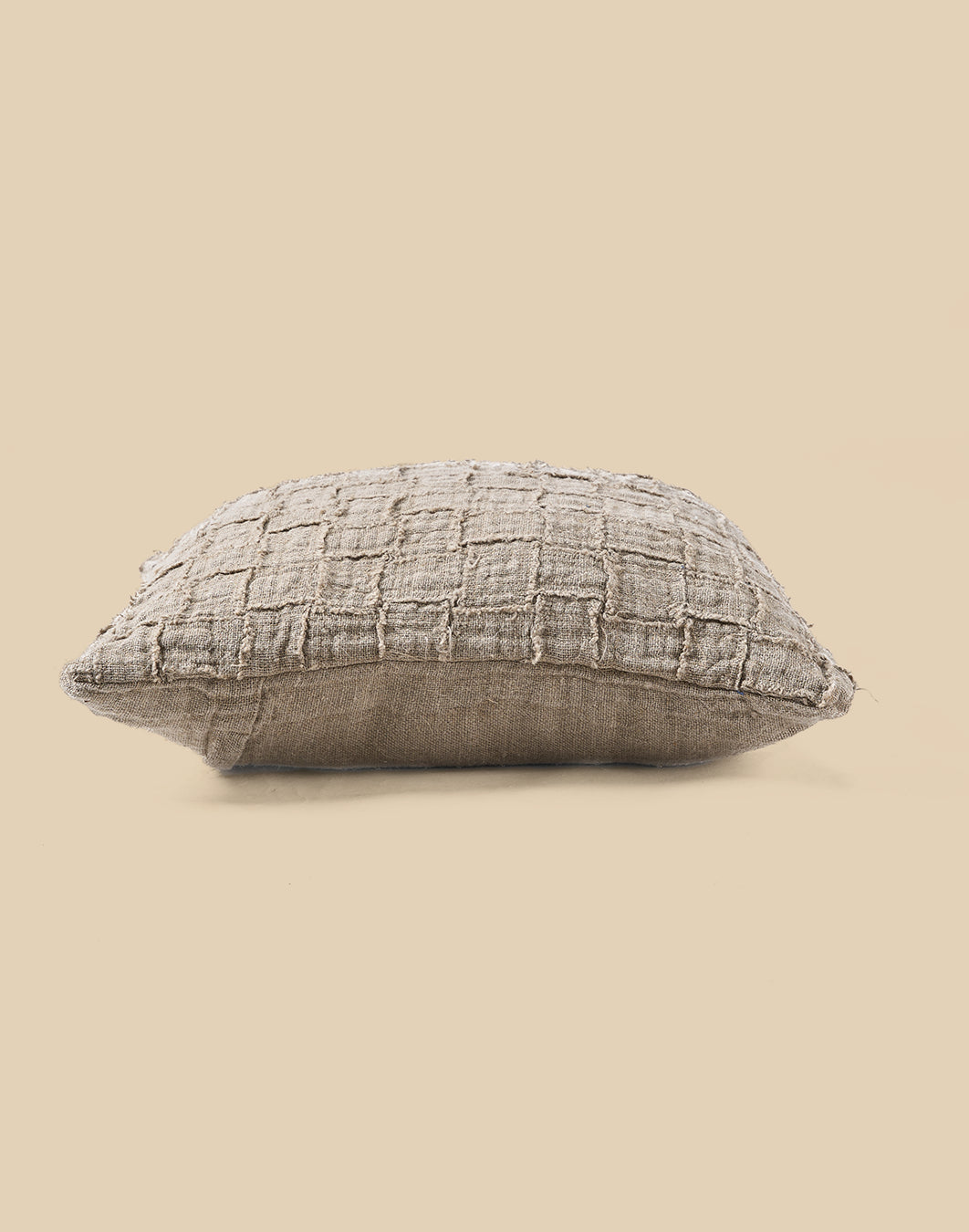 La Fodera per Cuscini Linen Damier - Naturale