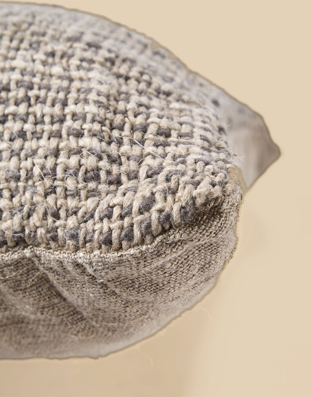 La Fodera per Cuscini Linen Grain - Nero Naturale