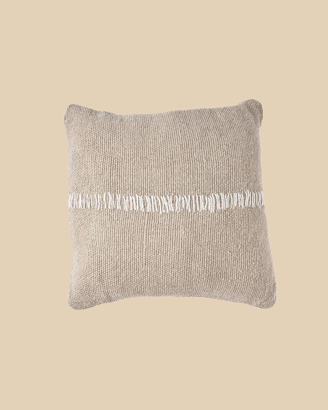 La Fodera per Cuscini Linen Stitch - Bianco Naturale