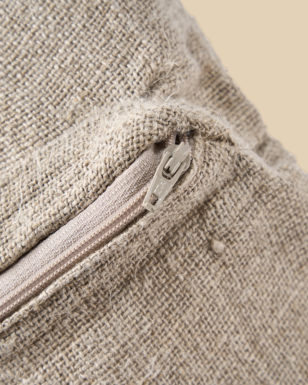 La Fodera per Cuscini Linen Stitch - Bianco Naturale