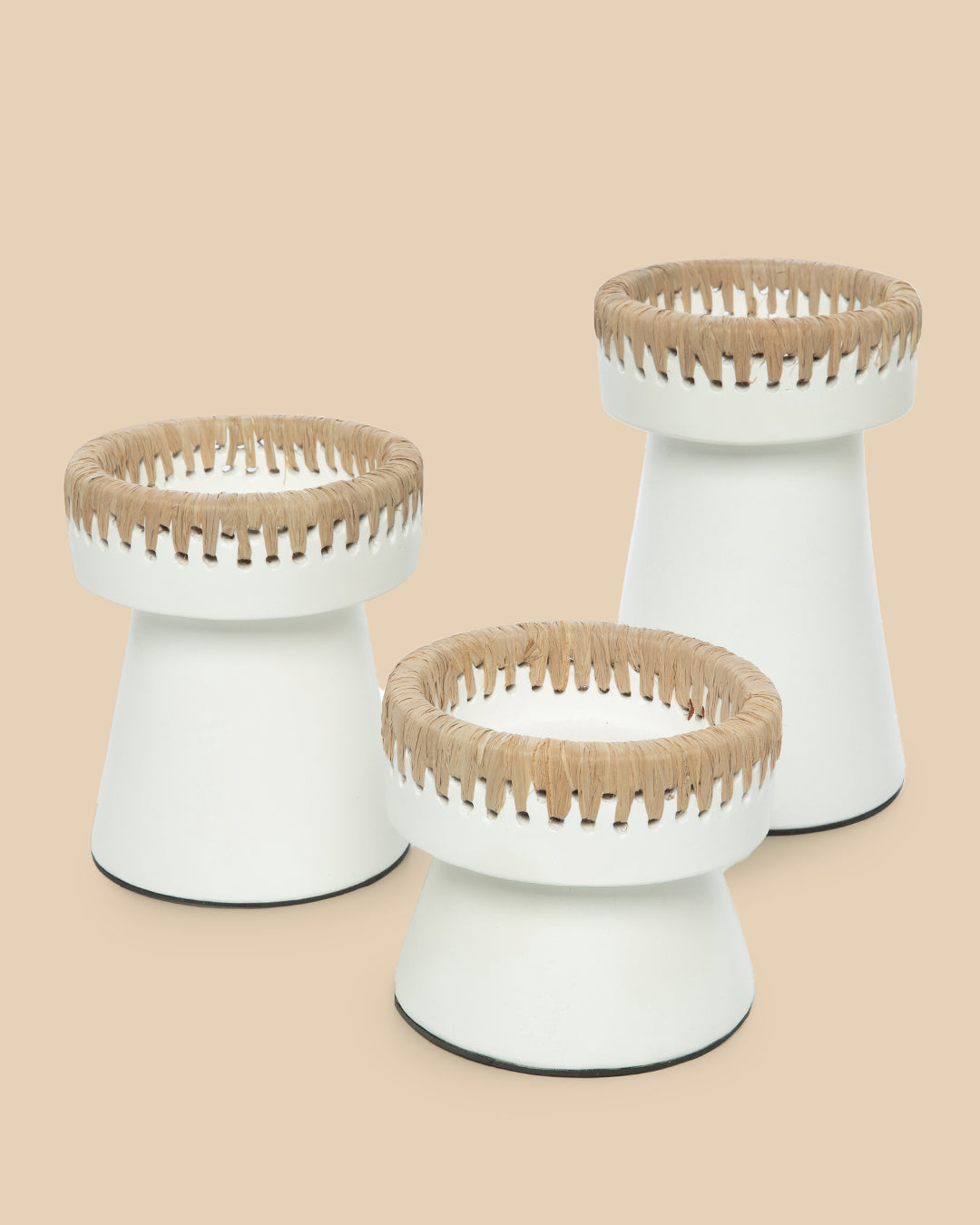 Il Portacandele Pretty - Bianco Naturale - M