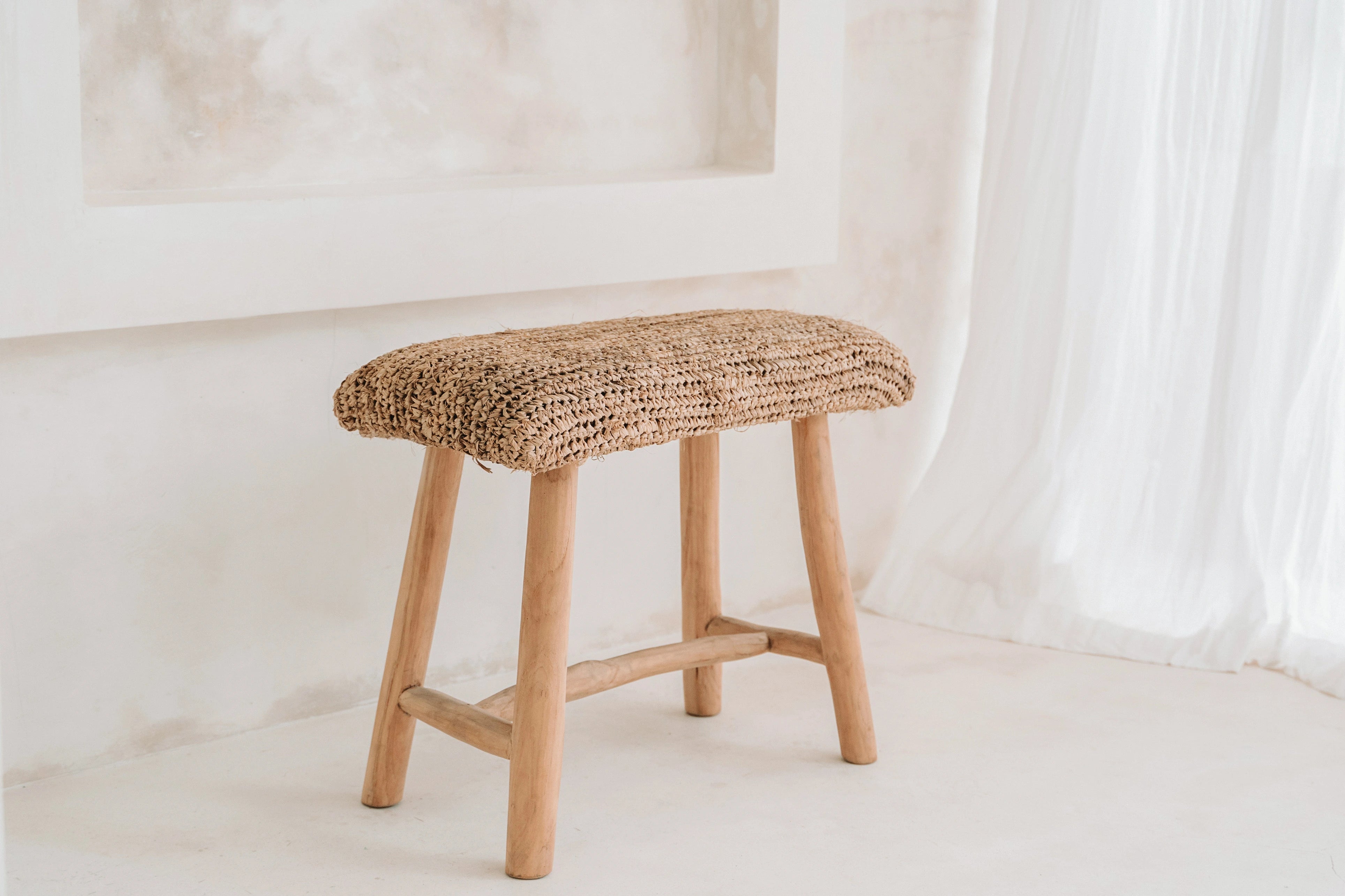 The Raffia Bench - Natural