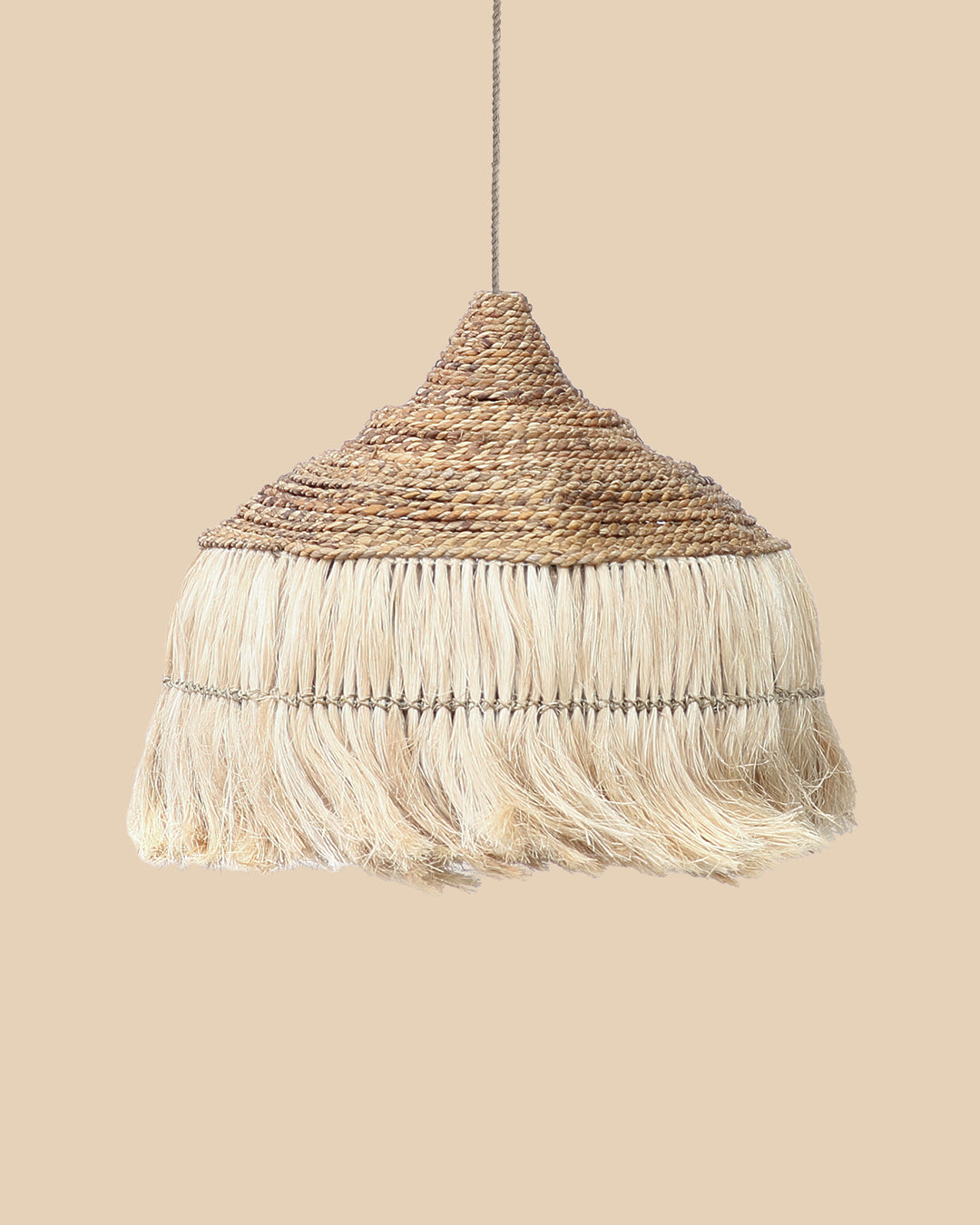 La Lampada A Sospensione Abaca Hoola - Naturale - L