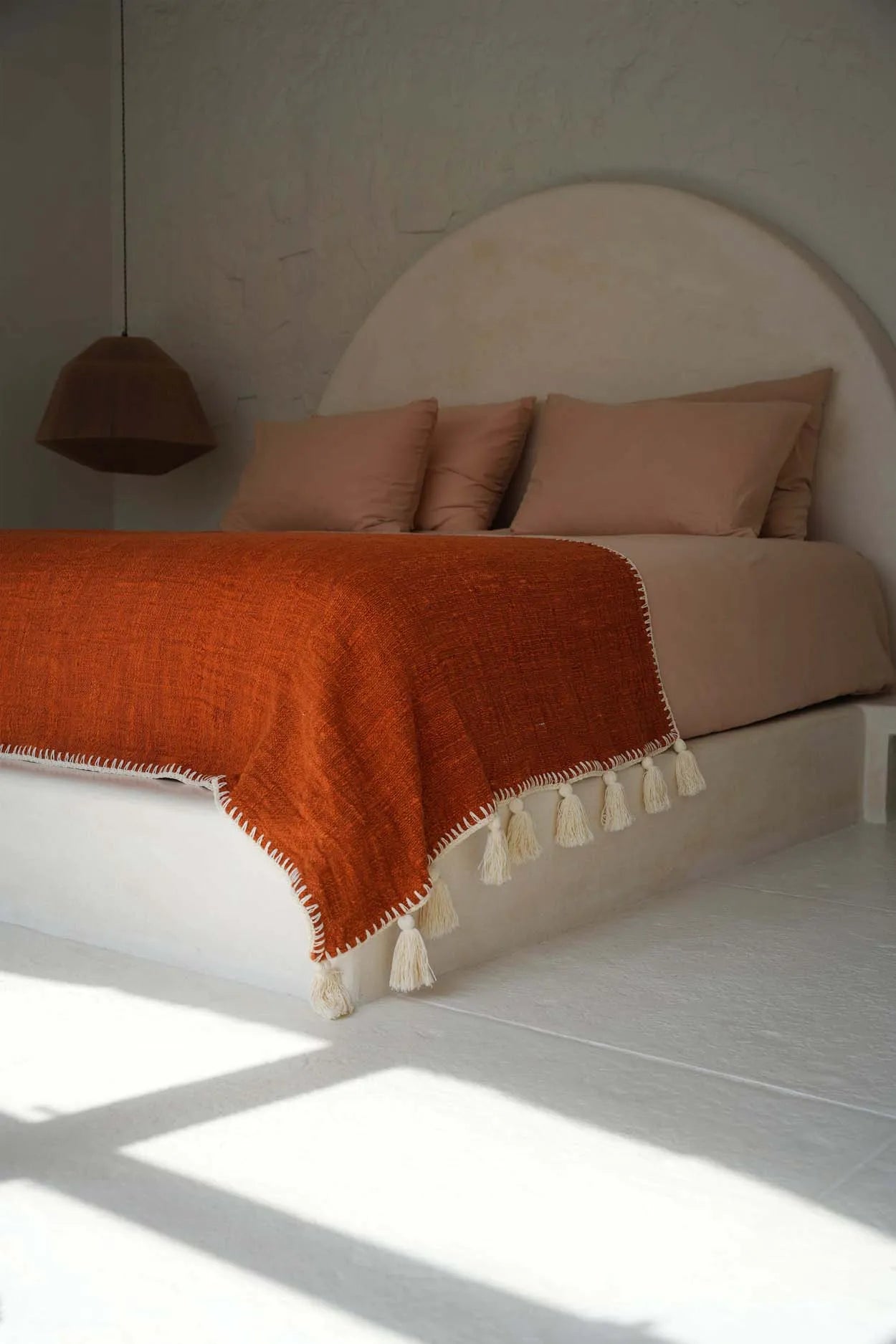 The Stitch Bed Throw Terracotta