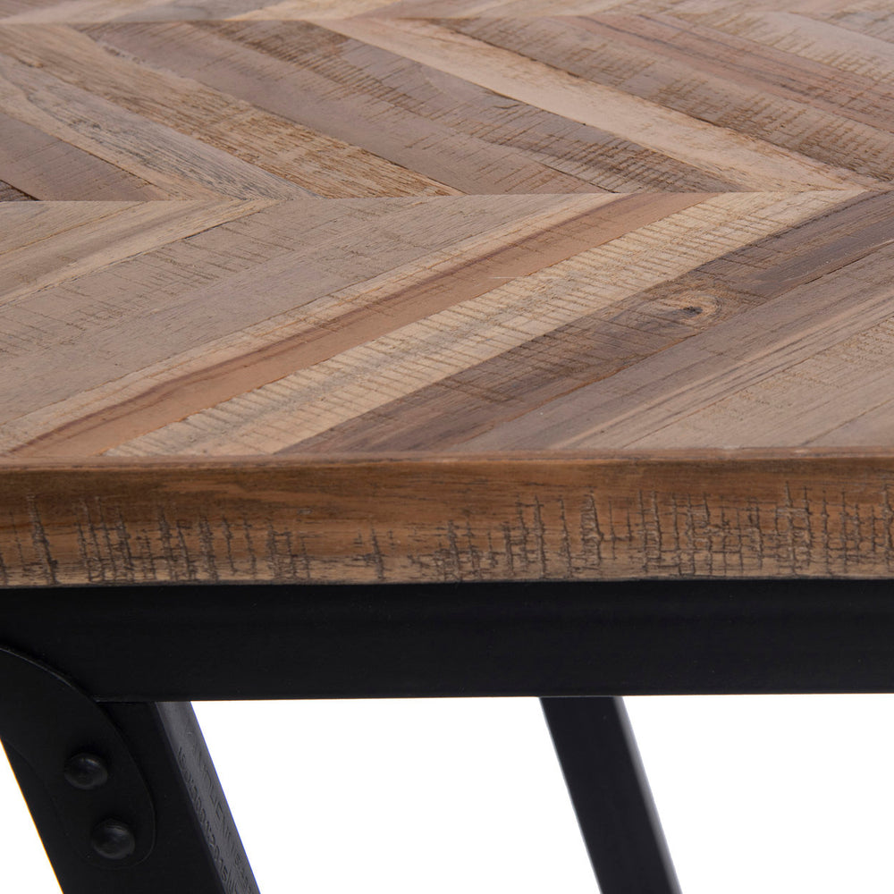 110 cm herringbone teak bench, foldable for easy storage