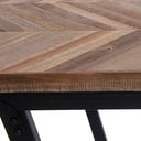 110 cm herringbone teak bench, foldable for easy storage
