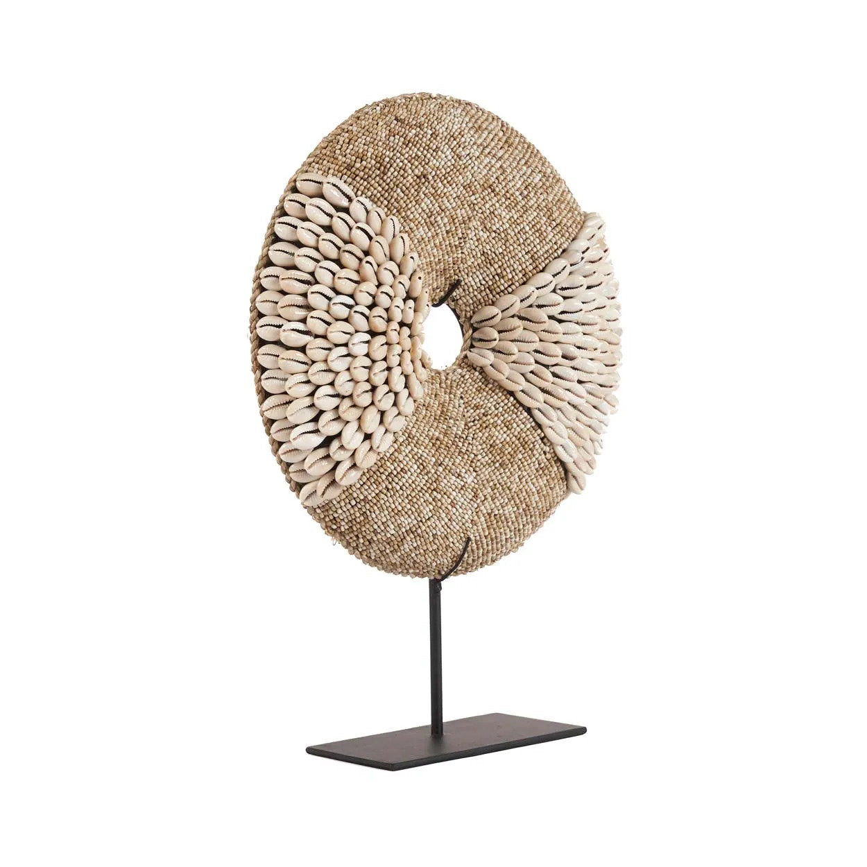 Organic white shell decor – unique handcrafted shell display