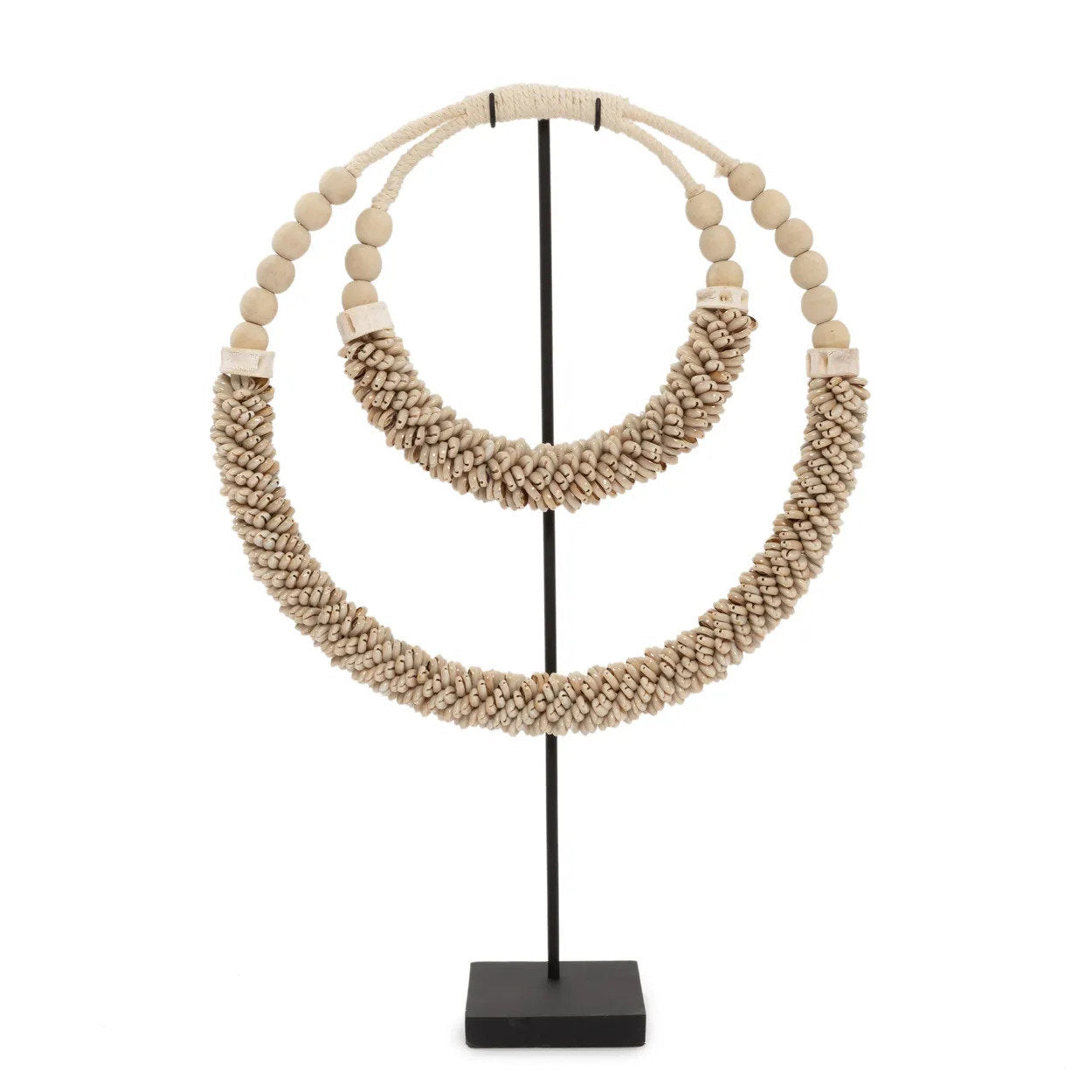 the-double-shell-necklace-on-stand-natural