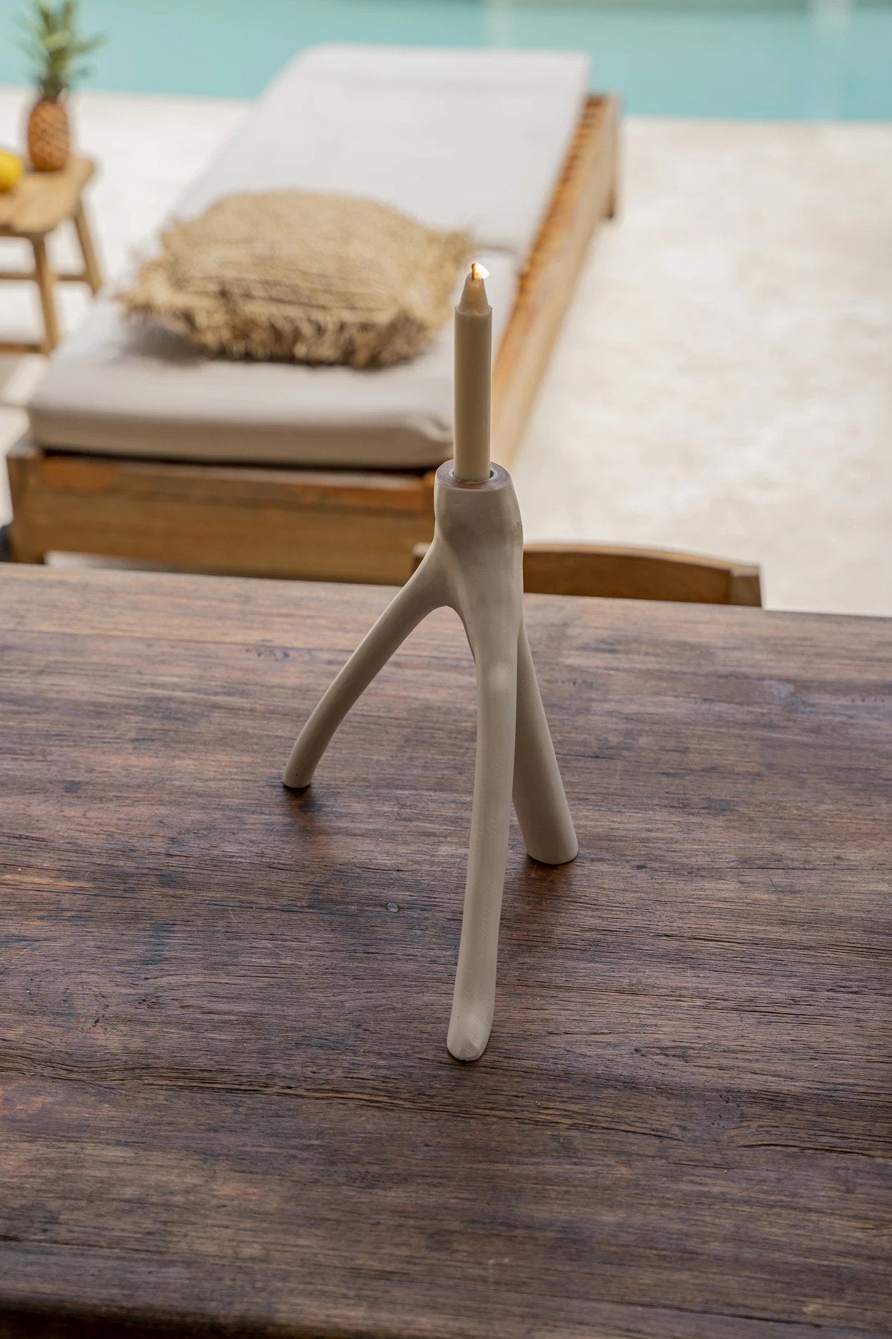 Decorative taper candle holder for cozy interior styling