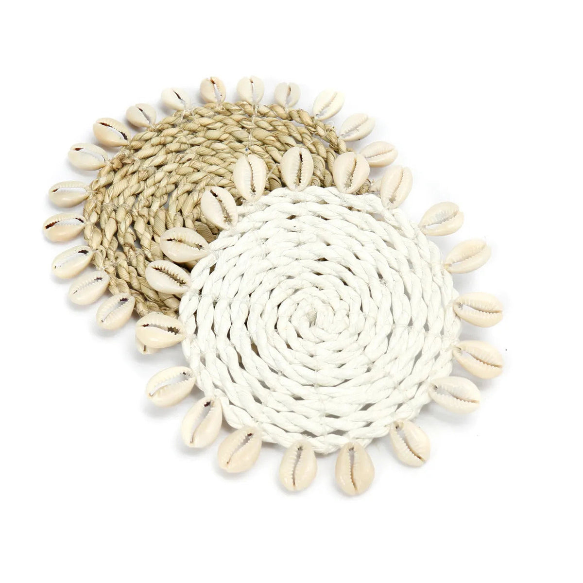 Shell Caoster The Seagrass Shell Coaster - Natural – Bazar Bizar Antwerp