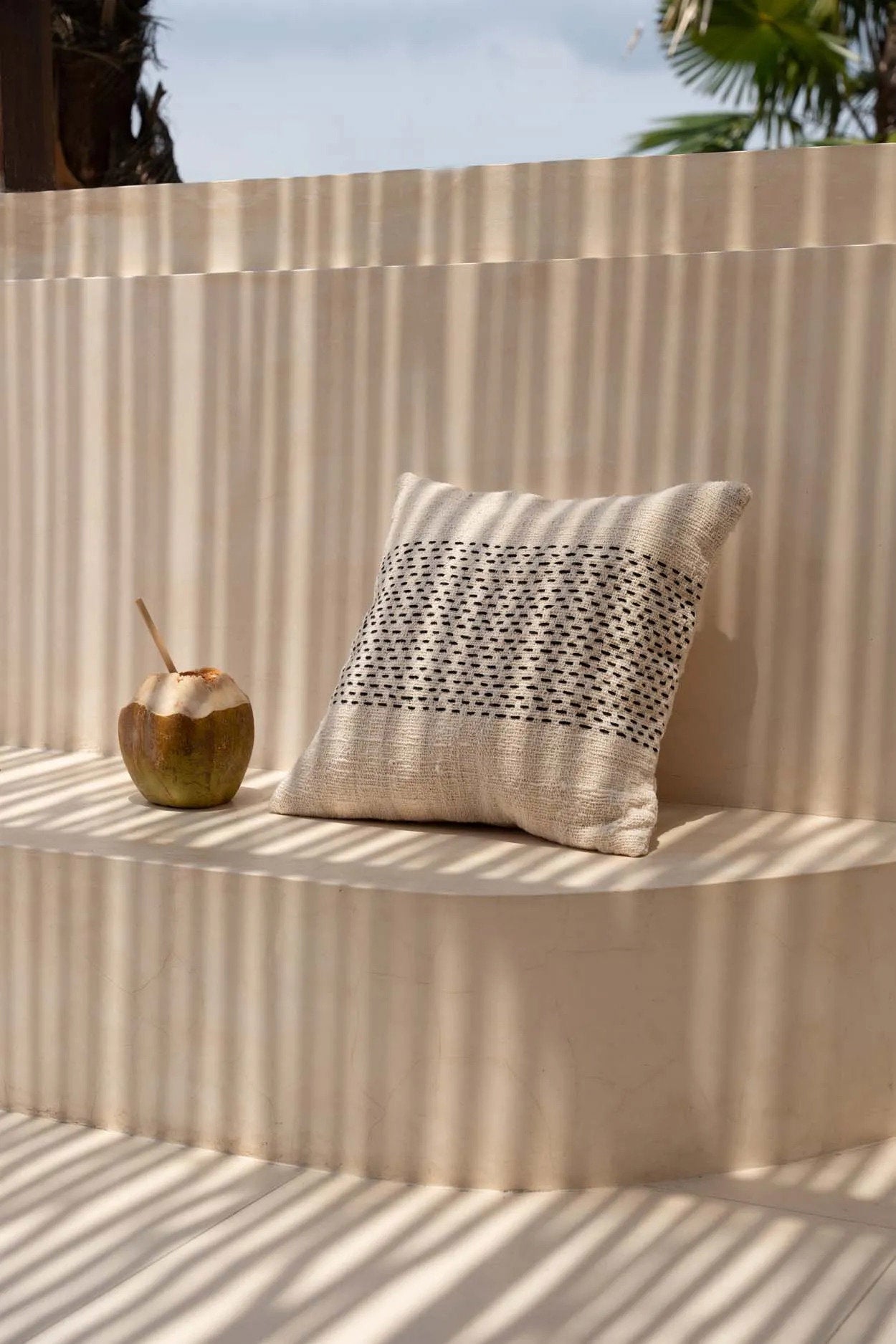 Boho cotton pillow cover, handwoven for a rustic feel in your home