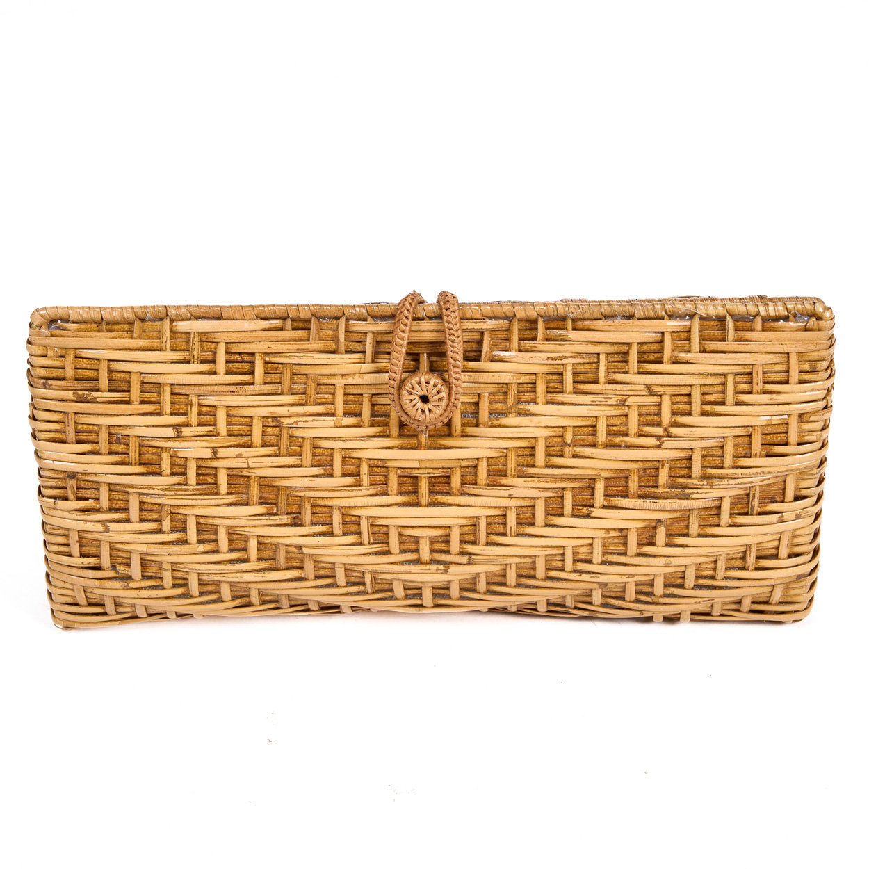 Durable natural fiber clutch bag, ideal for eco-conscious fashion lovers seeking casual elegance.