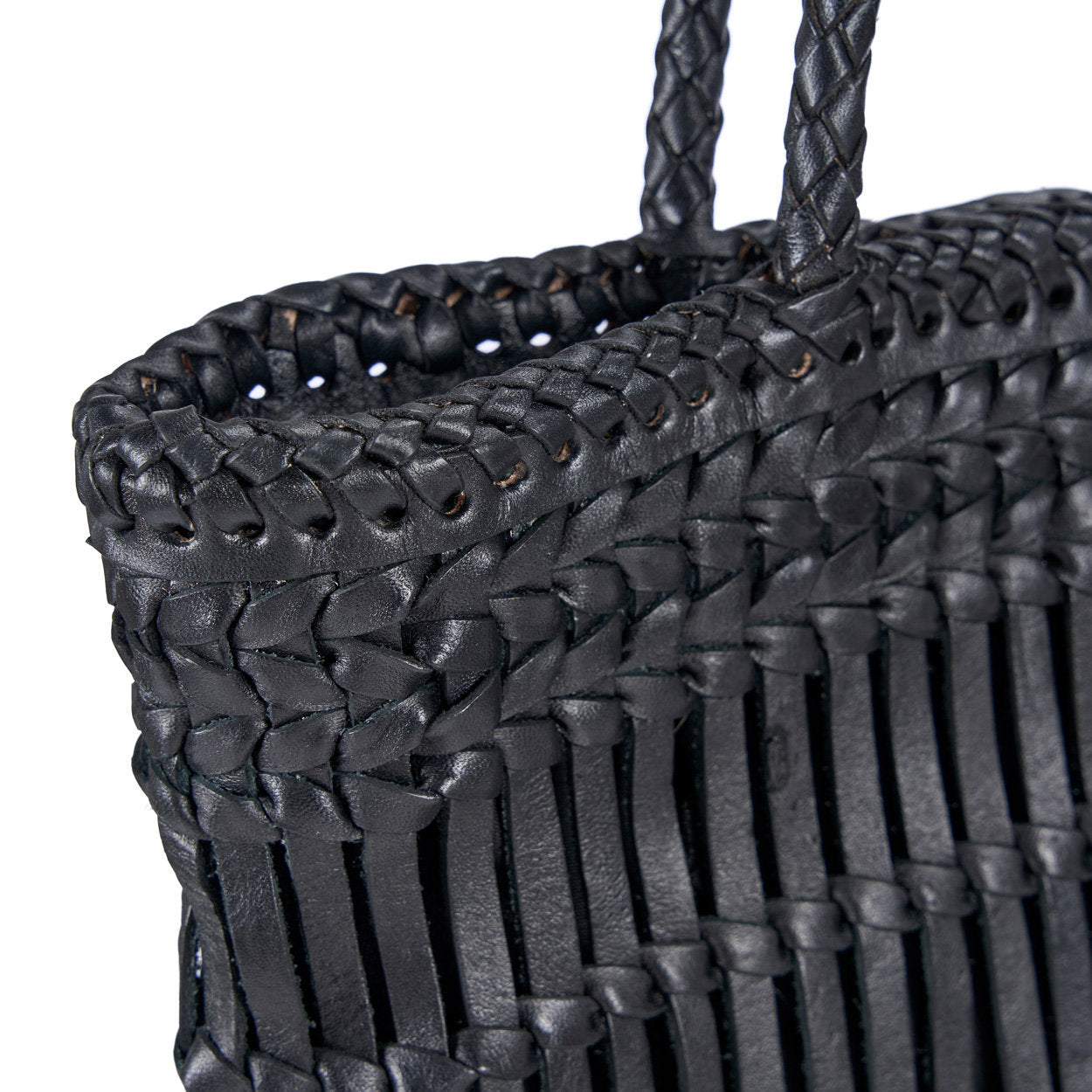 Spacious black leather tote bag for everyday use