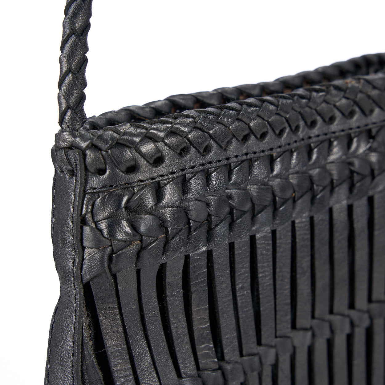Compact black sling bag with crossbody strap