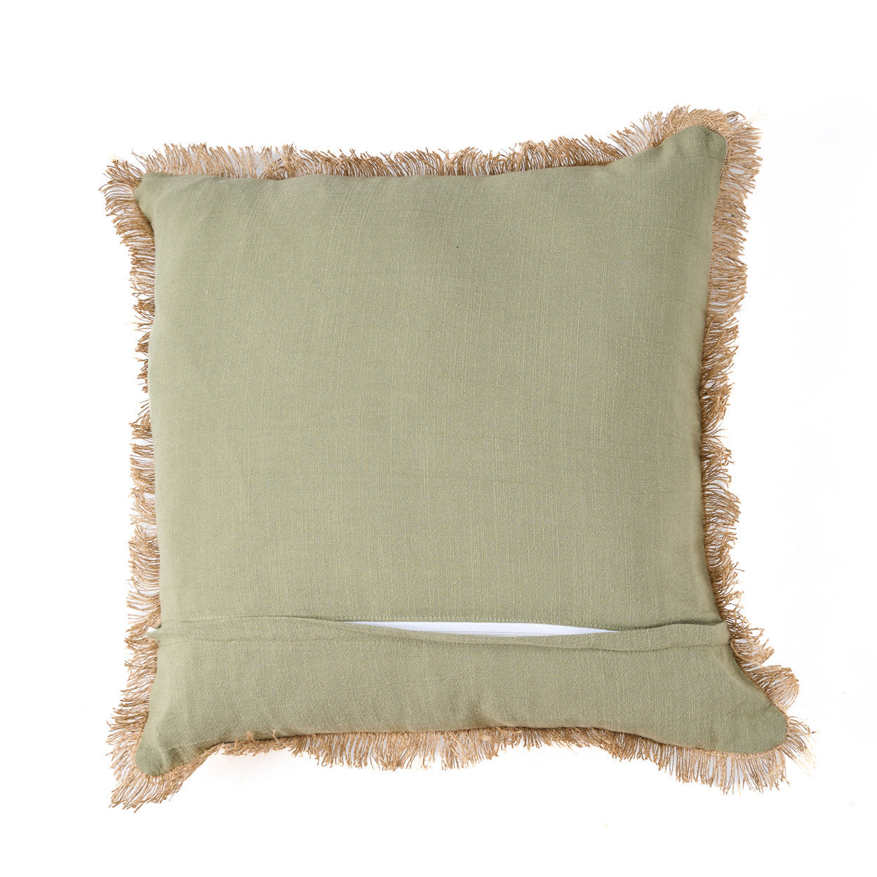 Handmade forest green cotton cushion cover with soft texture for sofas or chairs