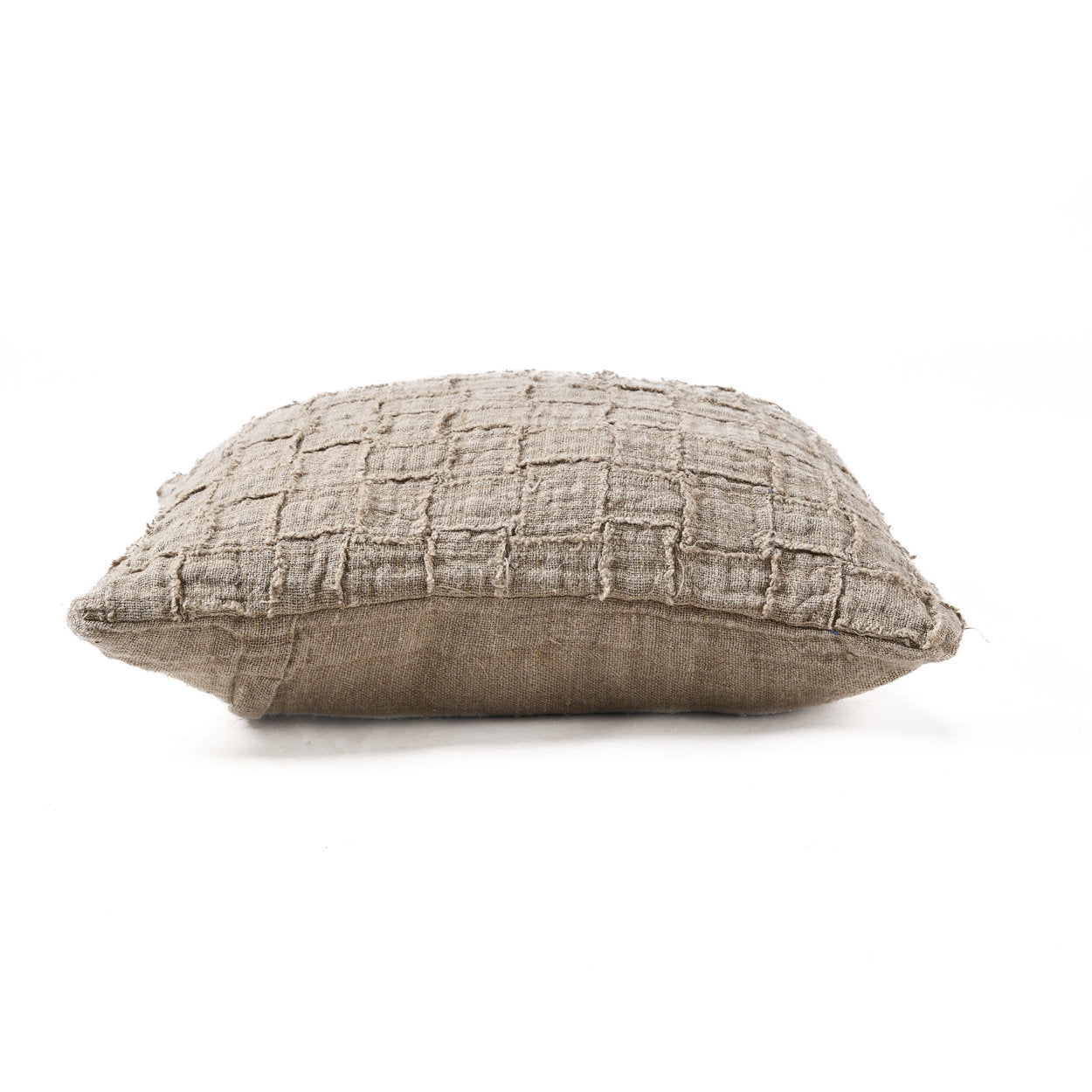 Handmade natural linen cushion cover, 50x50 size perfect for living room sofas or armchairs.